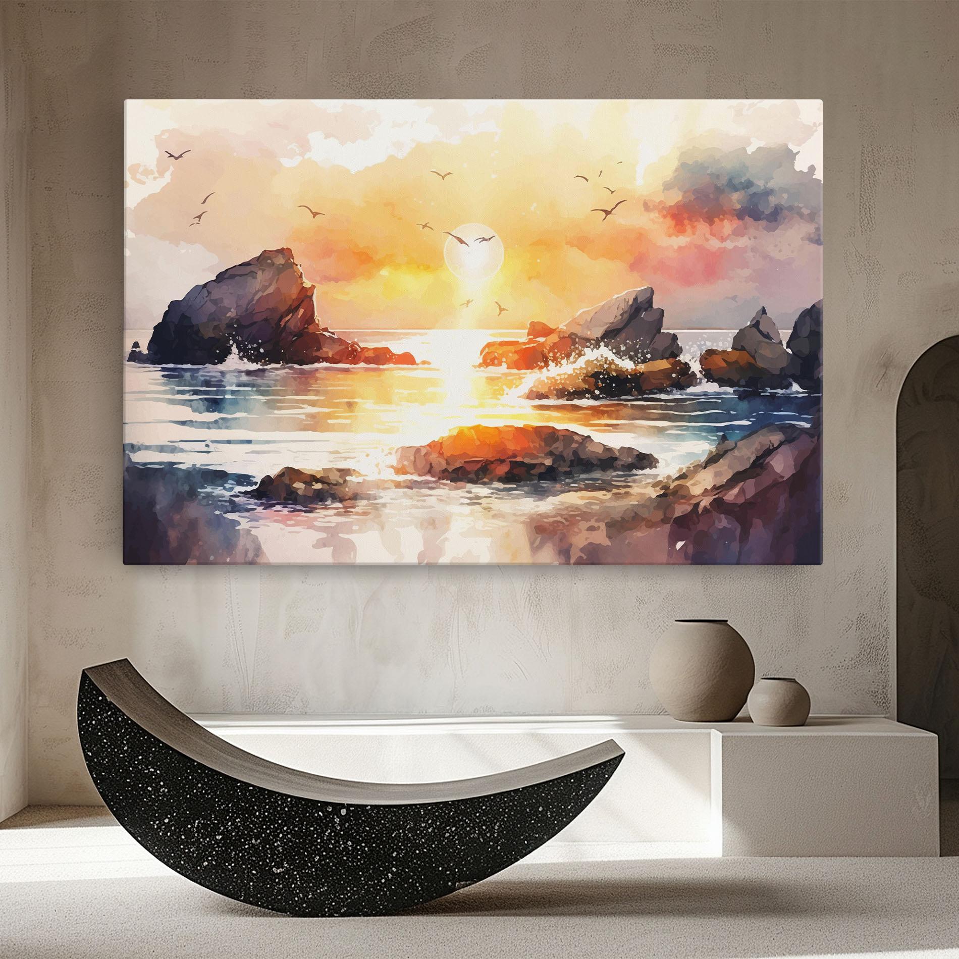 Vászonkép Pretty Pastel Sunset mockup 8