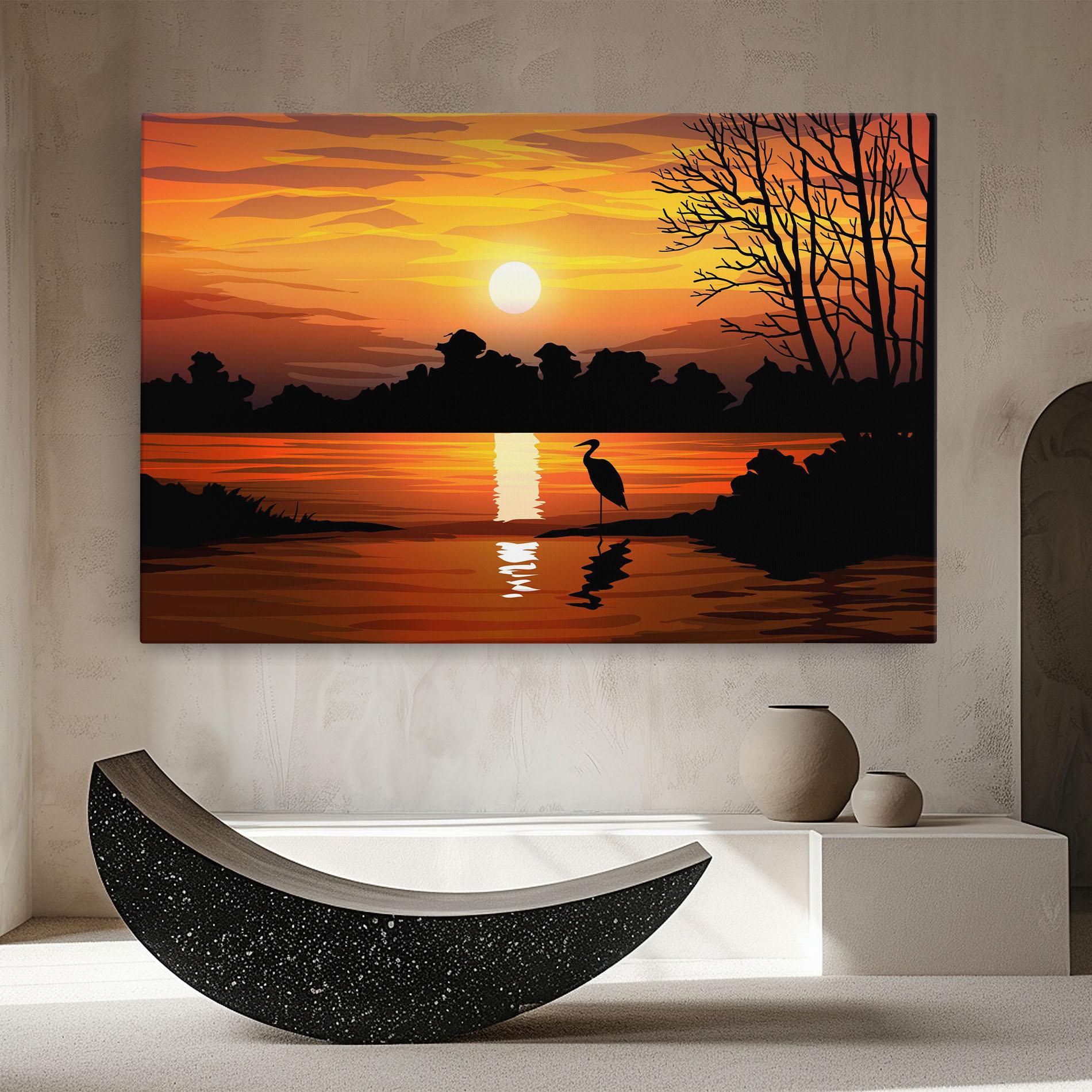 Vászonkép Sunset Land mockup 8