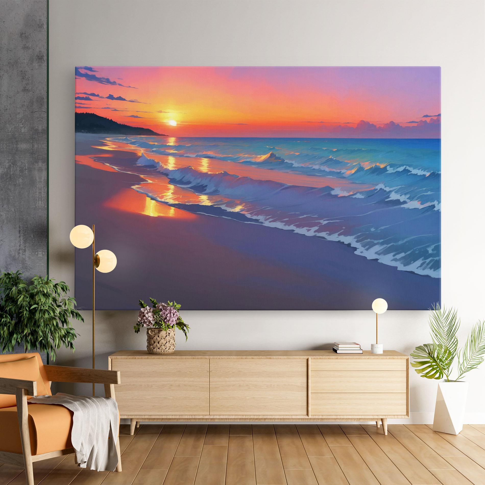 Vászonkép Dreamy Beach Sunset mockup 9