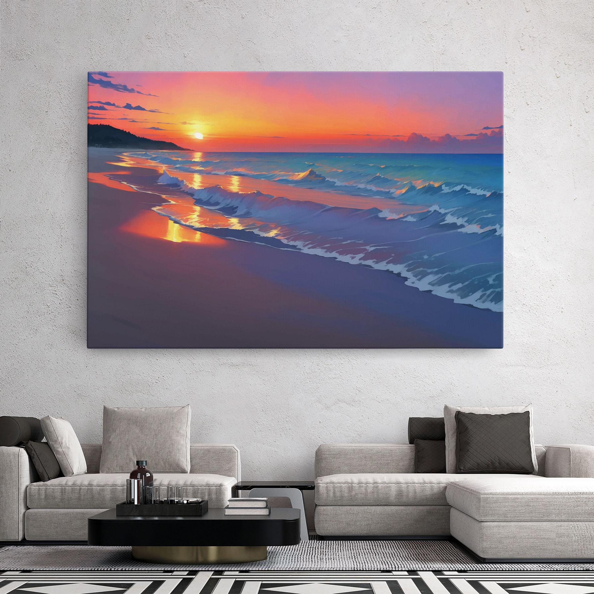 Vászonkép Dreamy Beach Sunset mockup 2