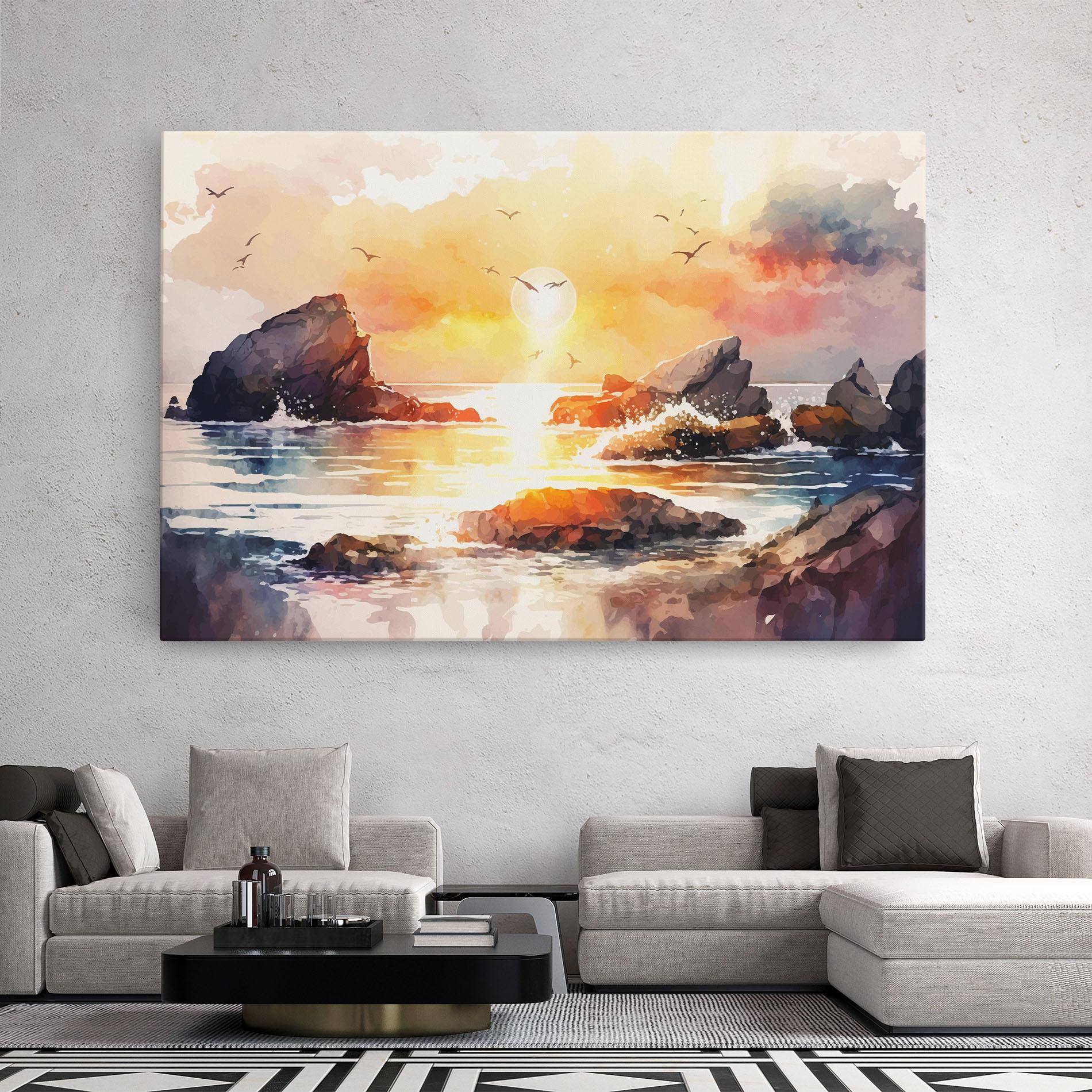 Vászonkép Pretty Pastel Sunset mockup 2