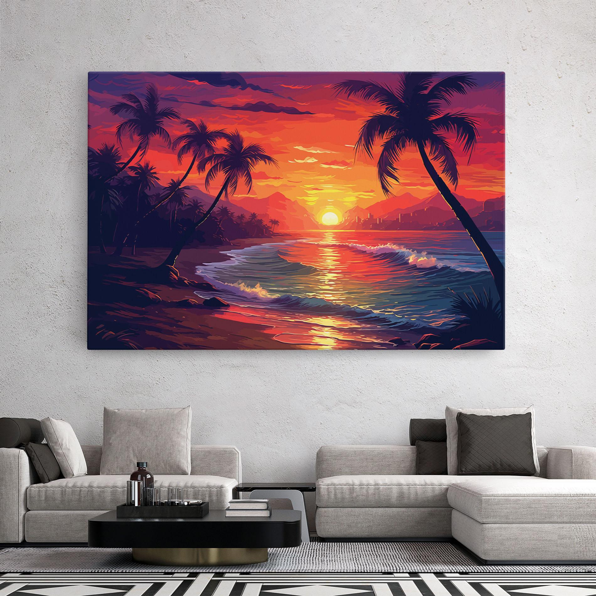 Vászonkép Purple Orange Sunlight mockup 2