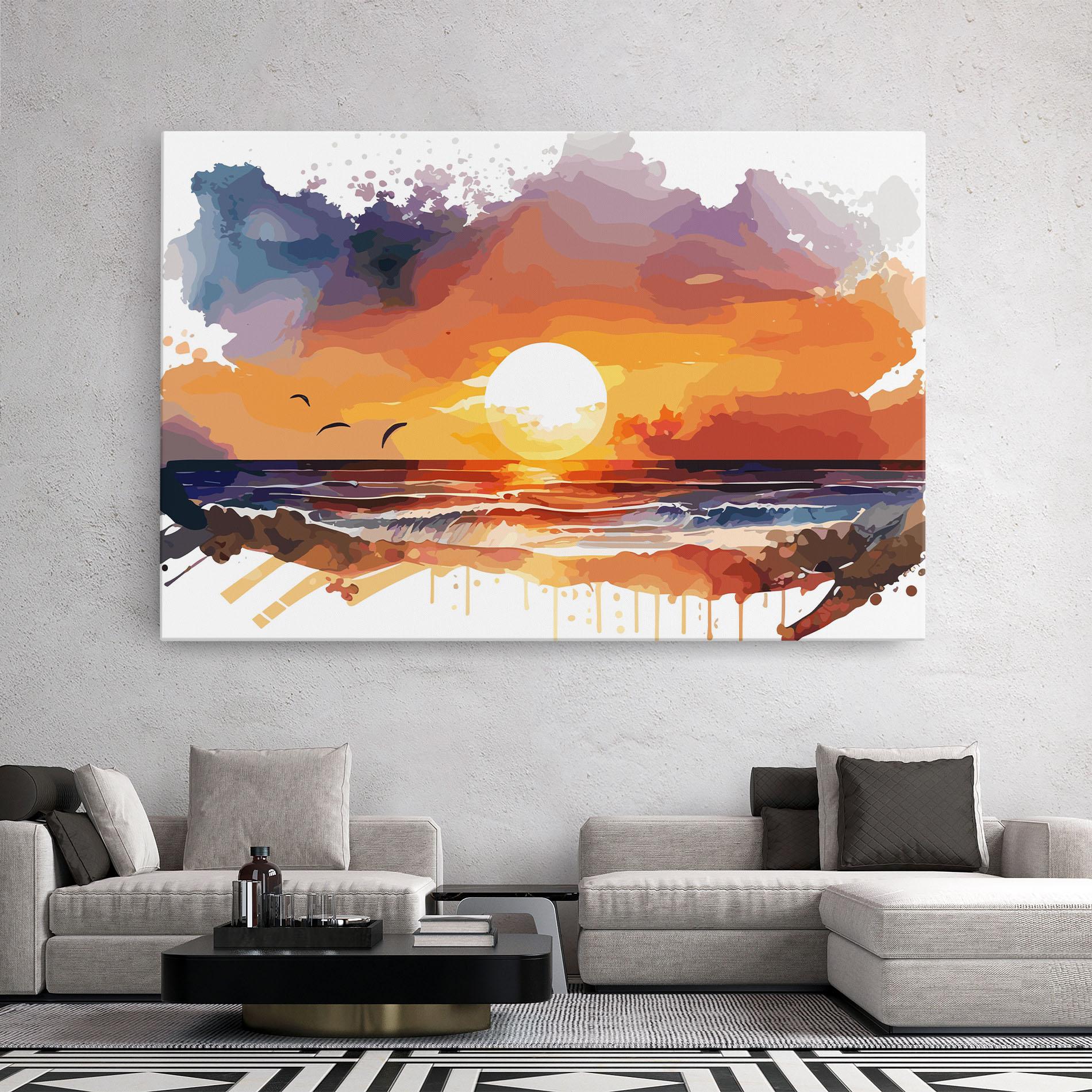 Vászonkép Sunset Art mockup 2