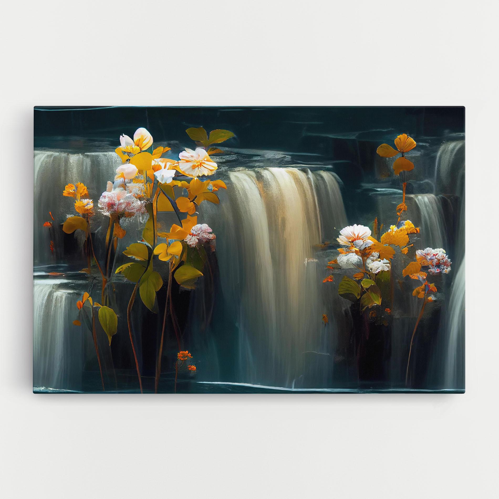Vászonkép Flowers Waterfall mockup 0