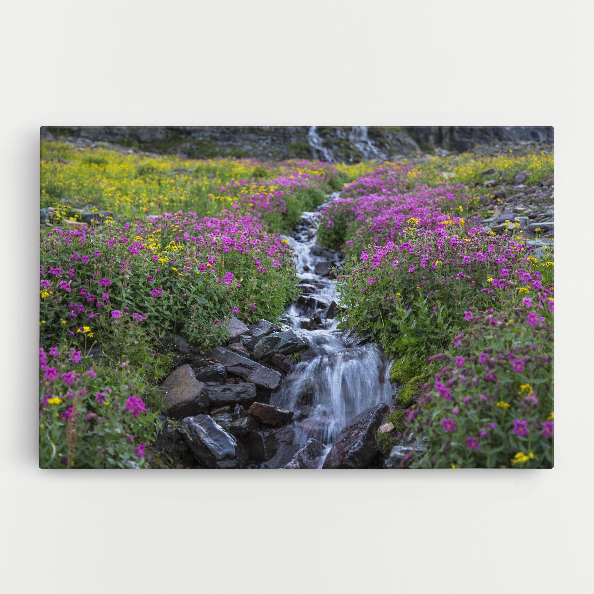 Vászonkép Purple Field Waterfall mockup 0