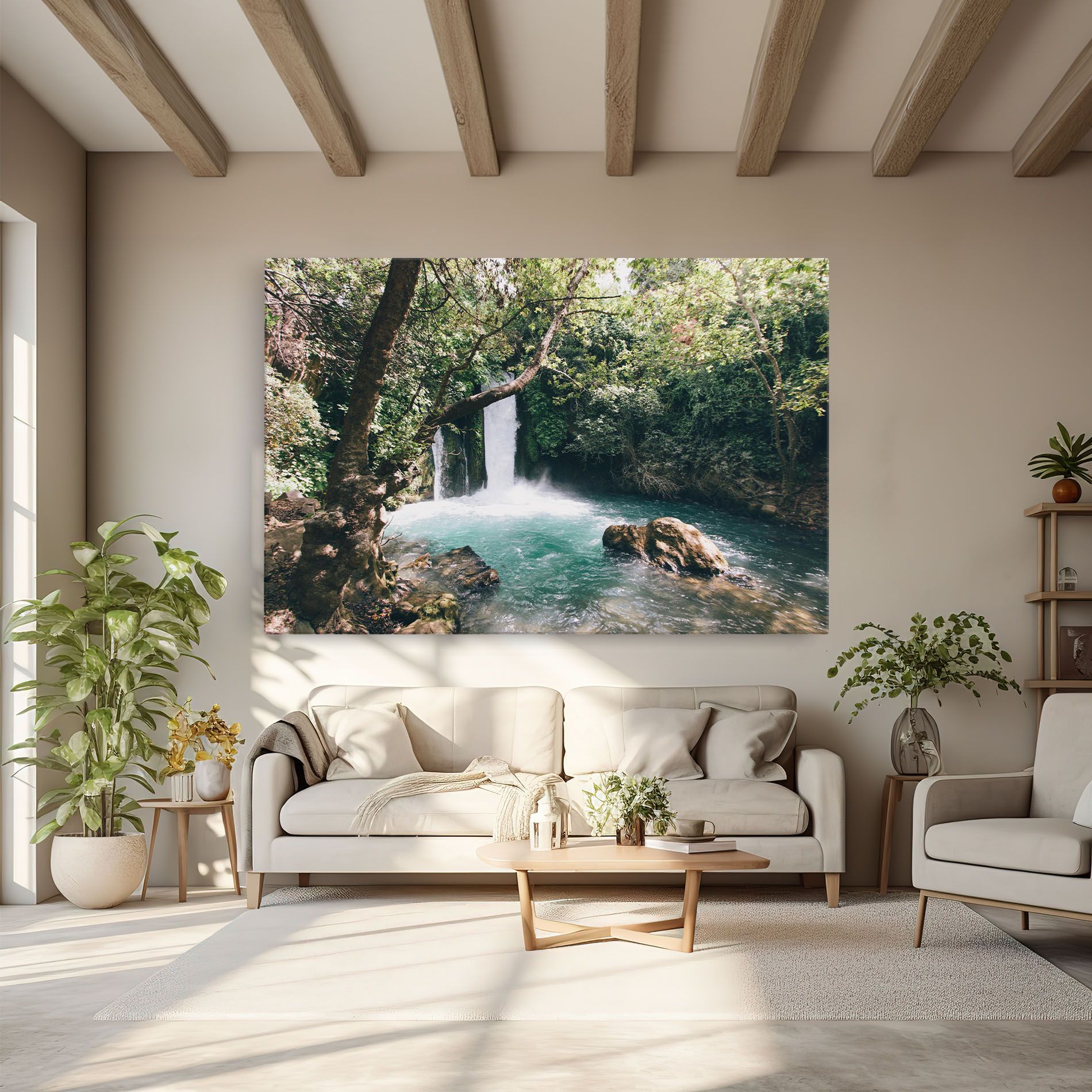 Beautiful Blue Waterfall mockup 6