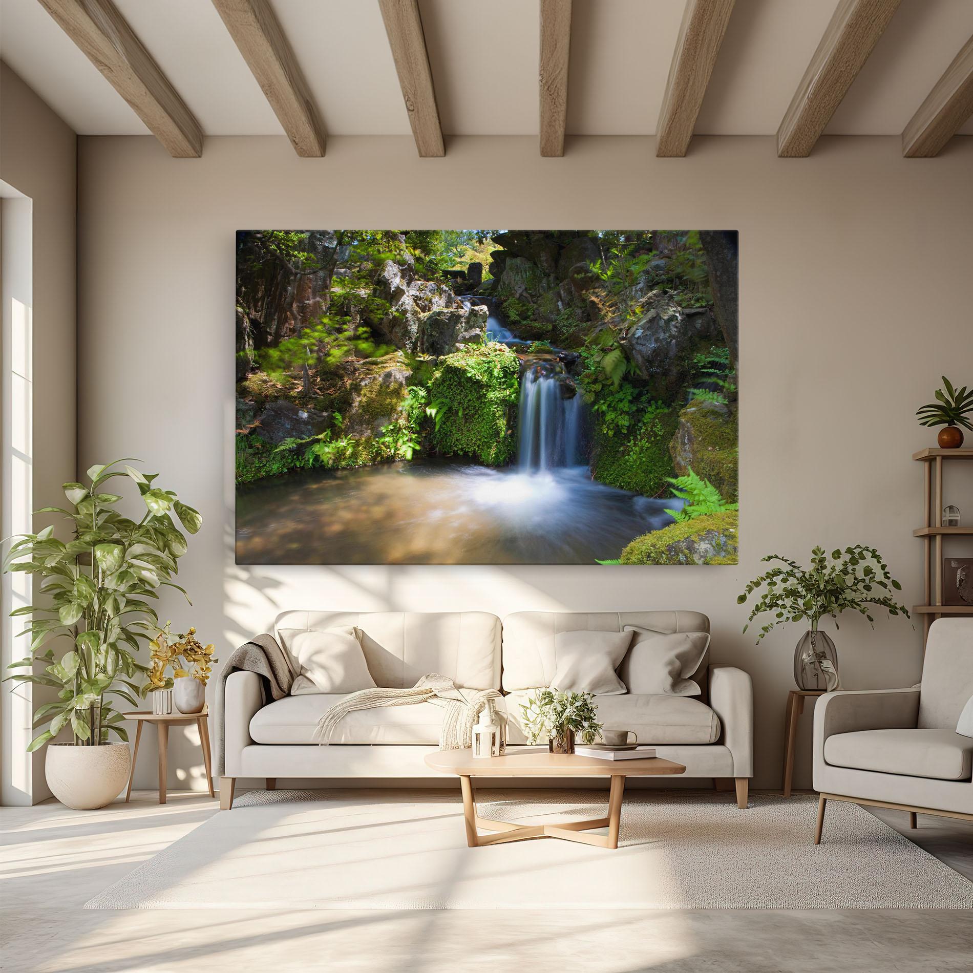 Vászonkép Jungle View Waterfall mockup 6