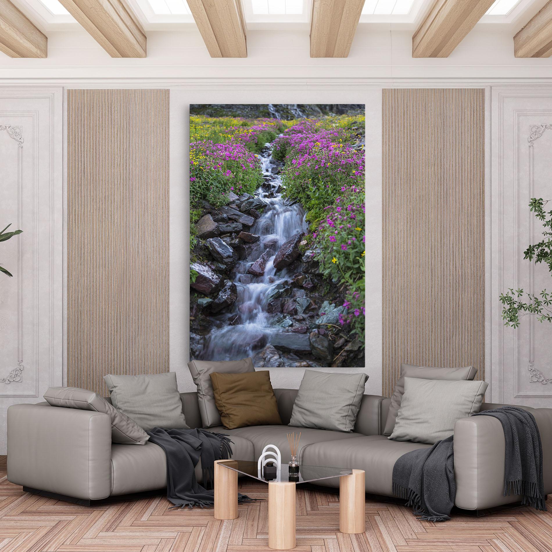 Vászonkép Water Falling Field mockup 6