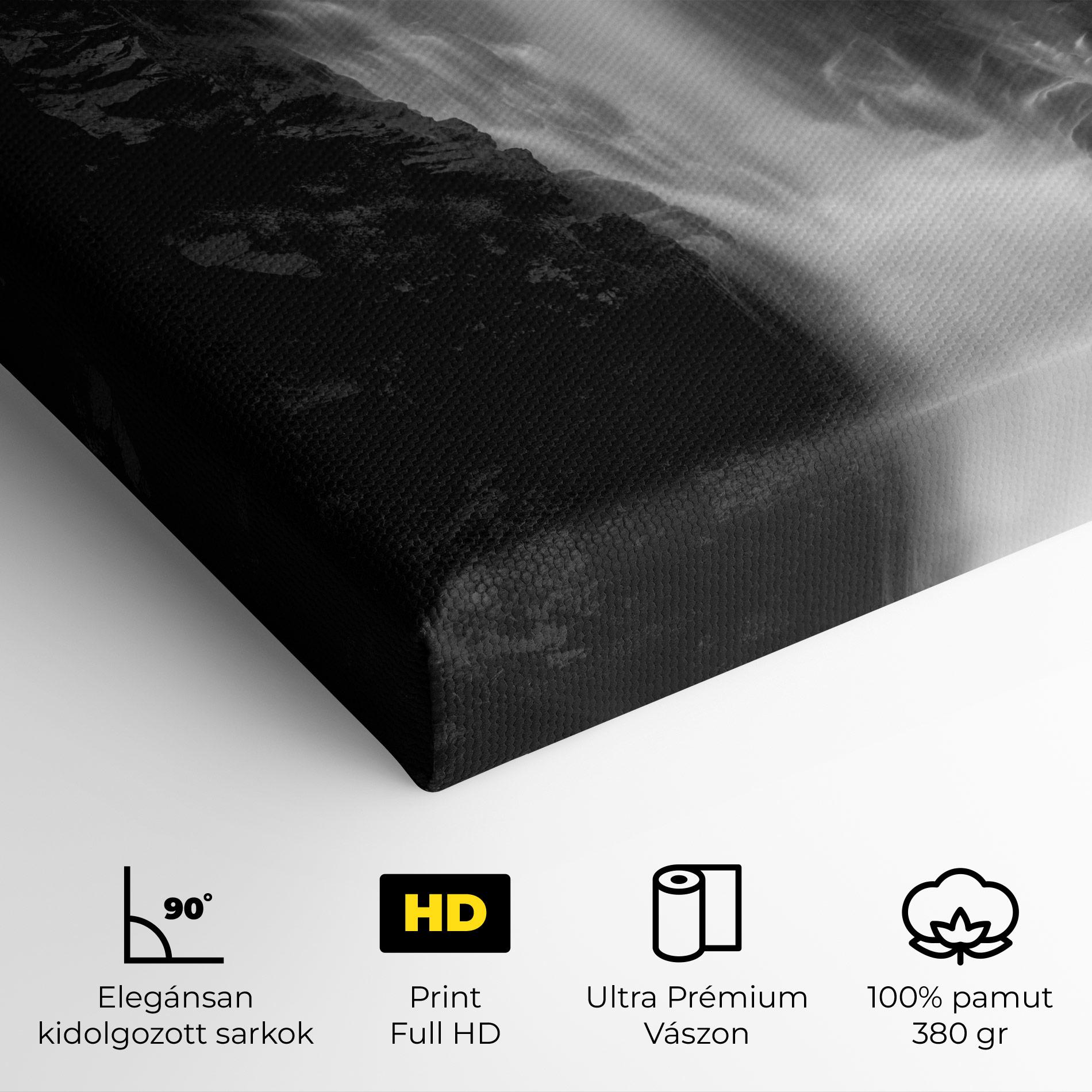 Vászonkép Black Rock Waterfall View mockup 4