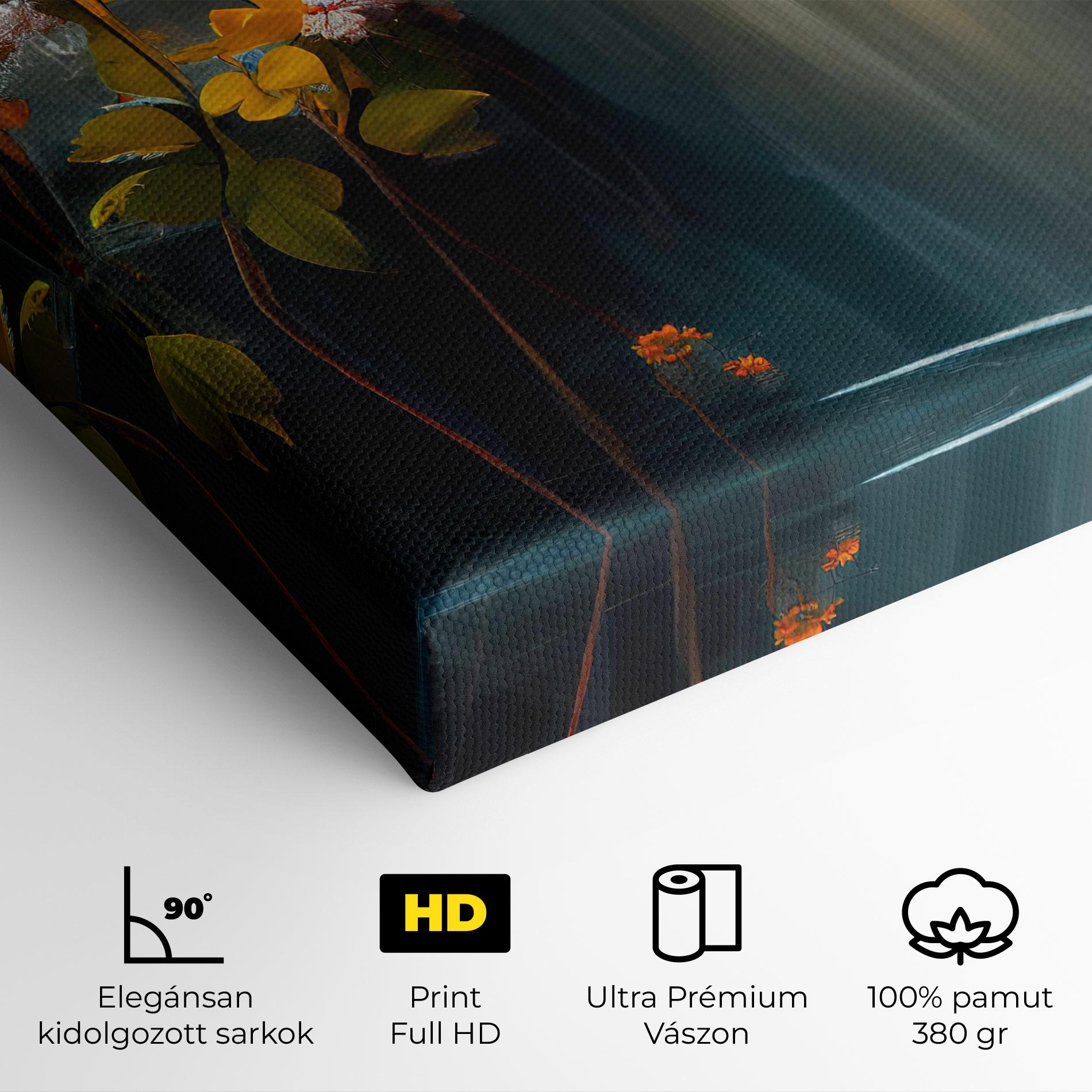 Vászonkép Flowers Waterfall mockup 4