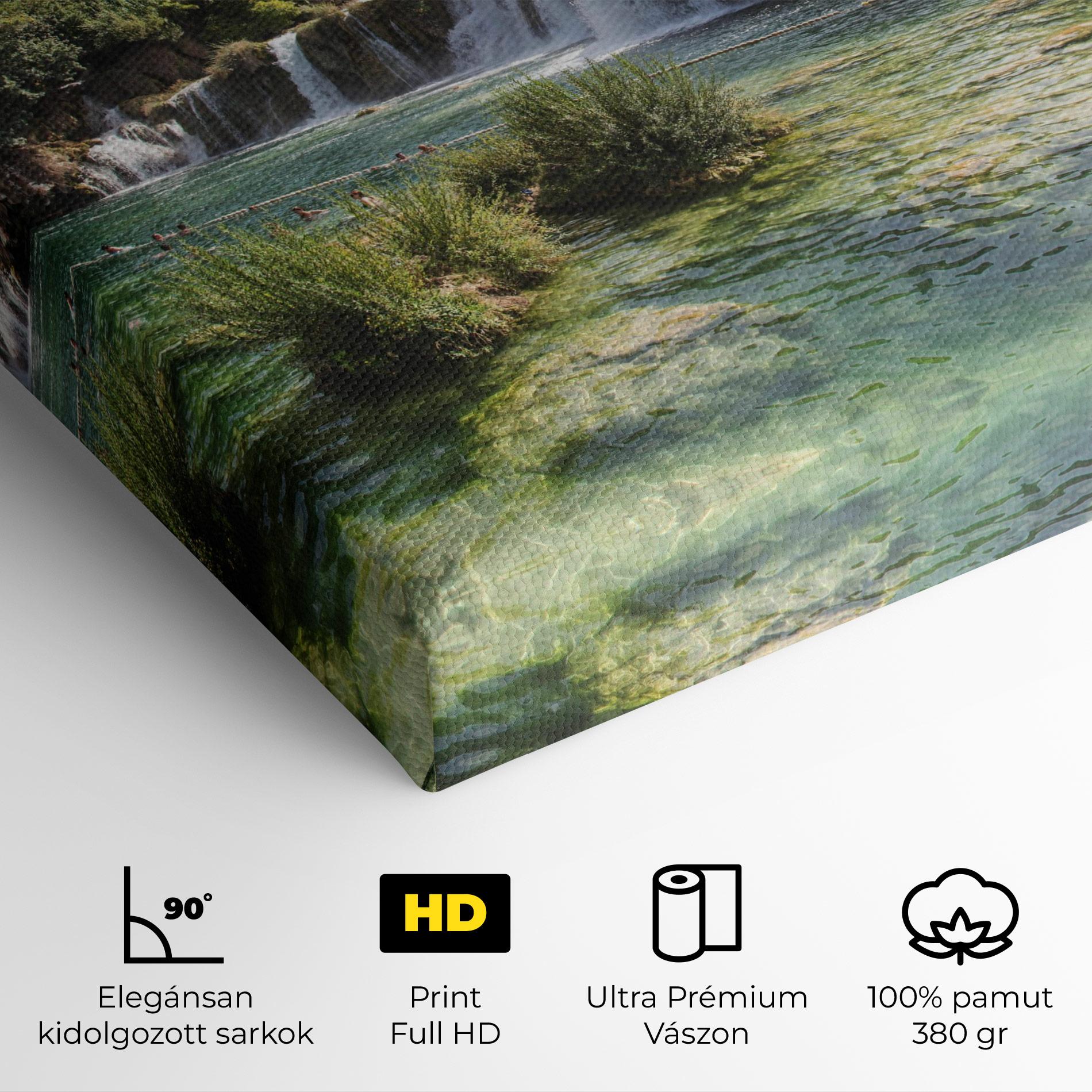 Vászonkép Green Waterfall mockup 4