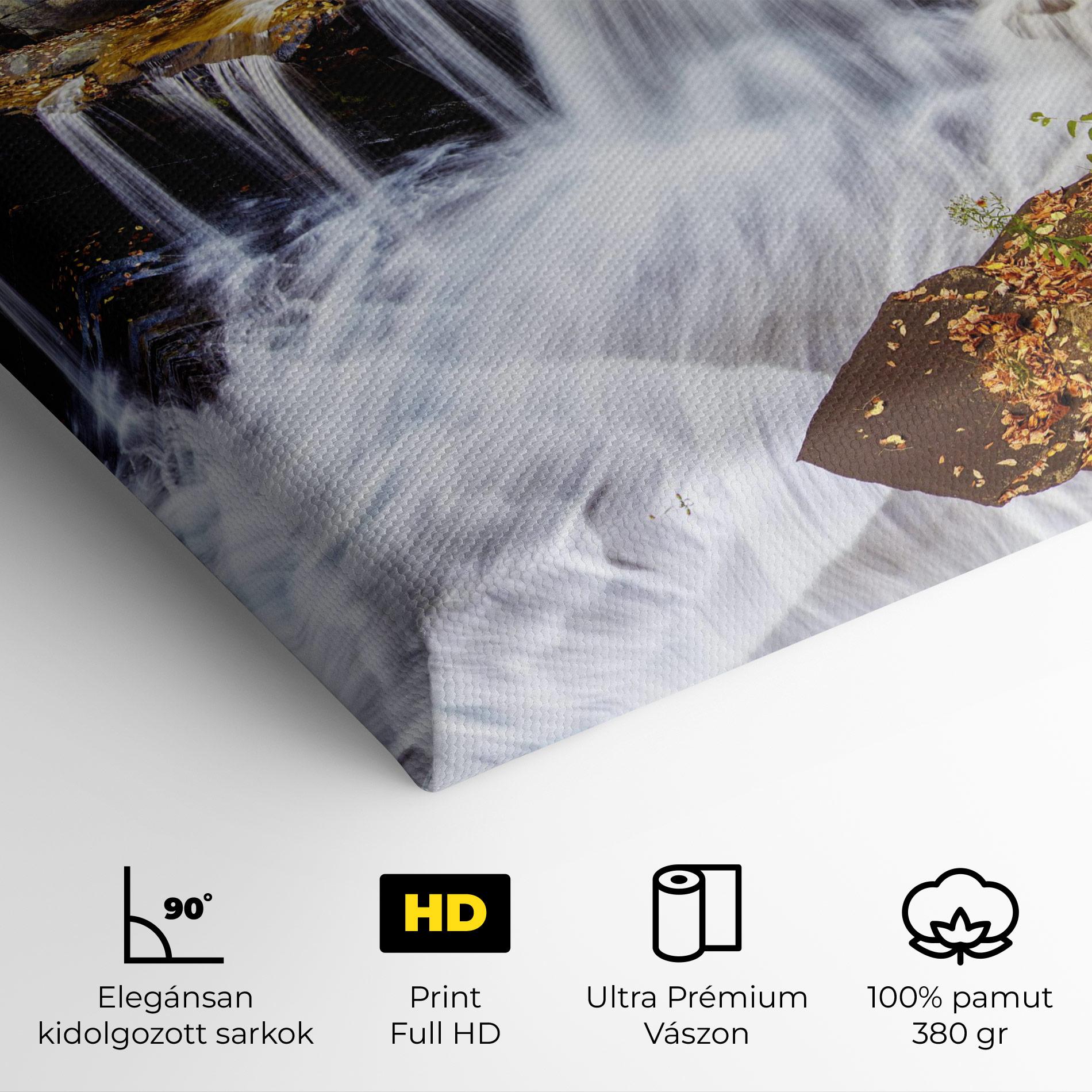 Vászonkép Pretty Autumn Waterfall mockup 4