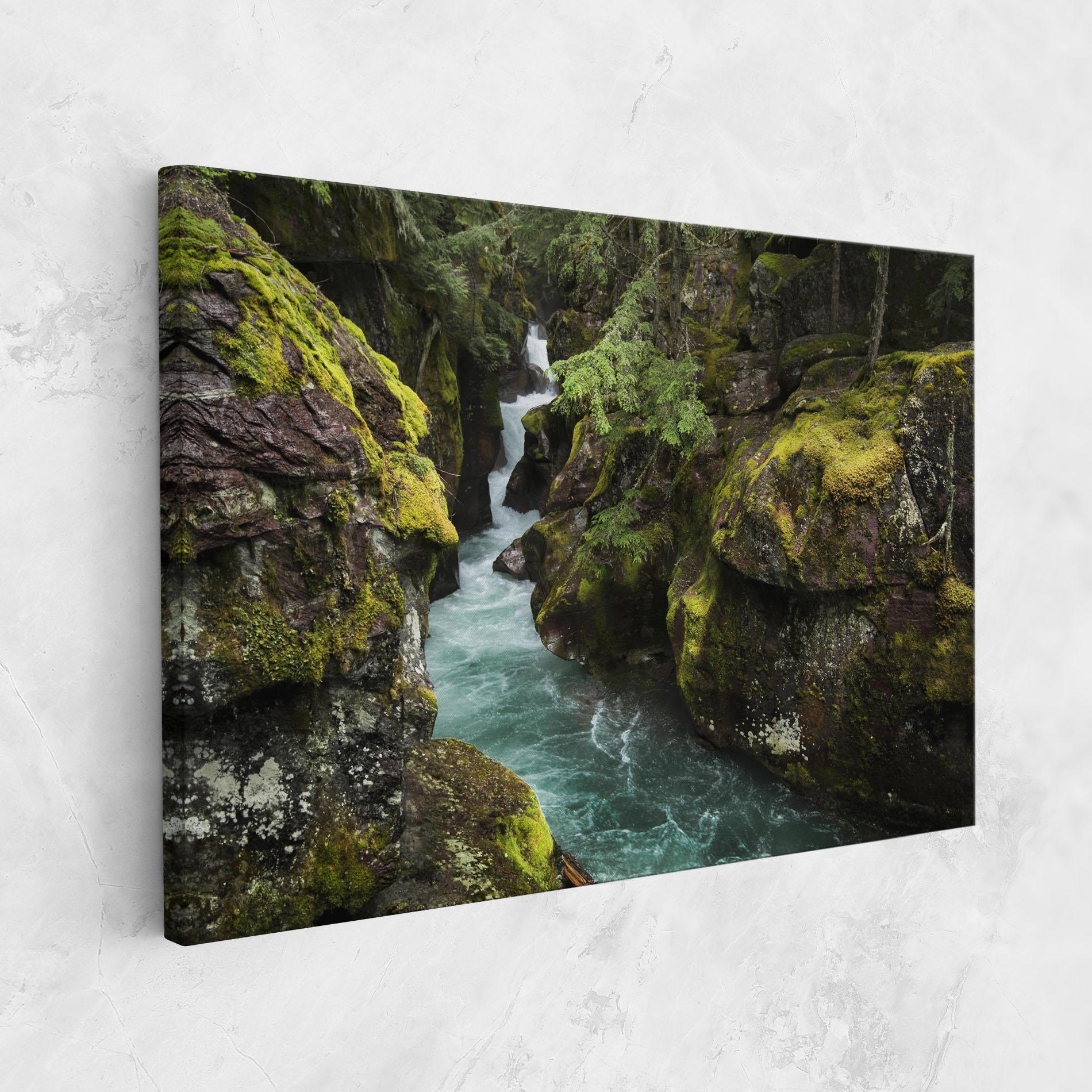 Vászonkép Blue Majestic Waterfall mockup 1