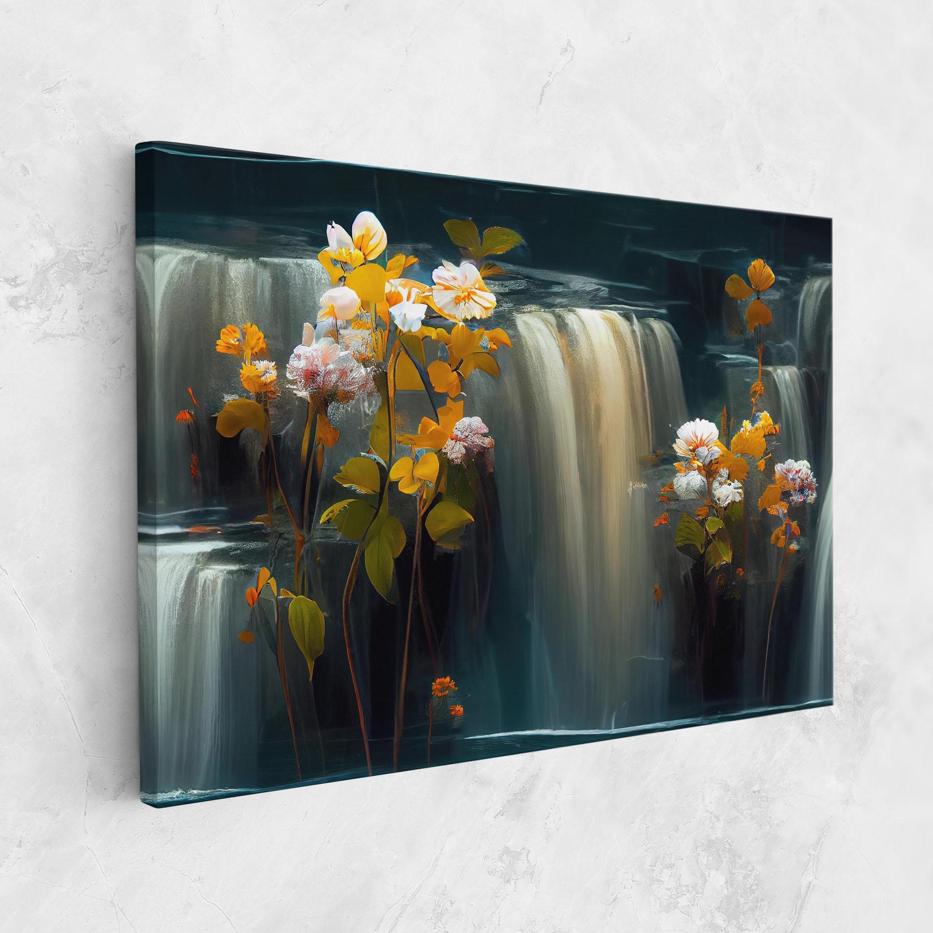 Vászonkép Flowers Waterfall mockup 1