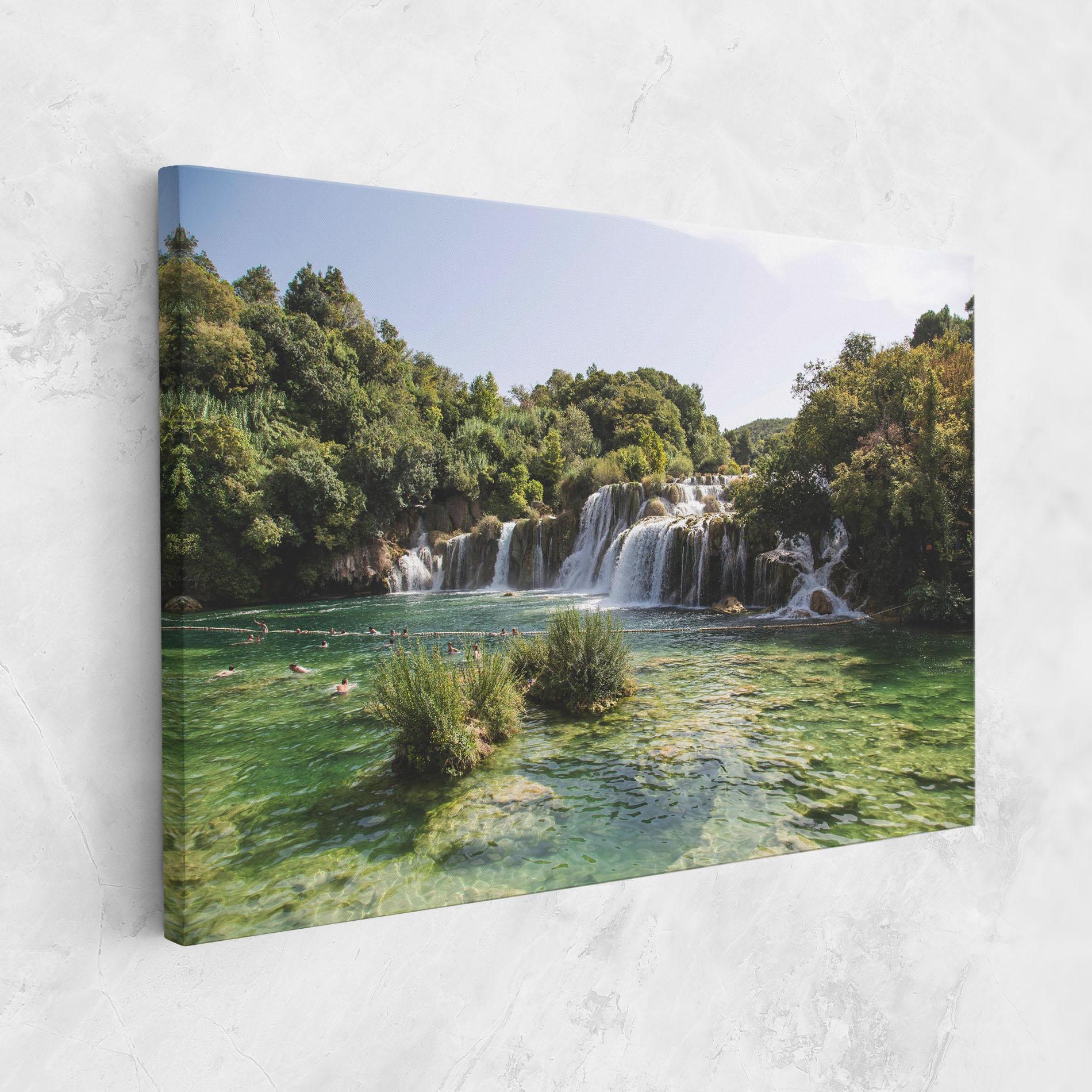 Vászonkép Green Waterfall mockup 1