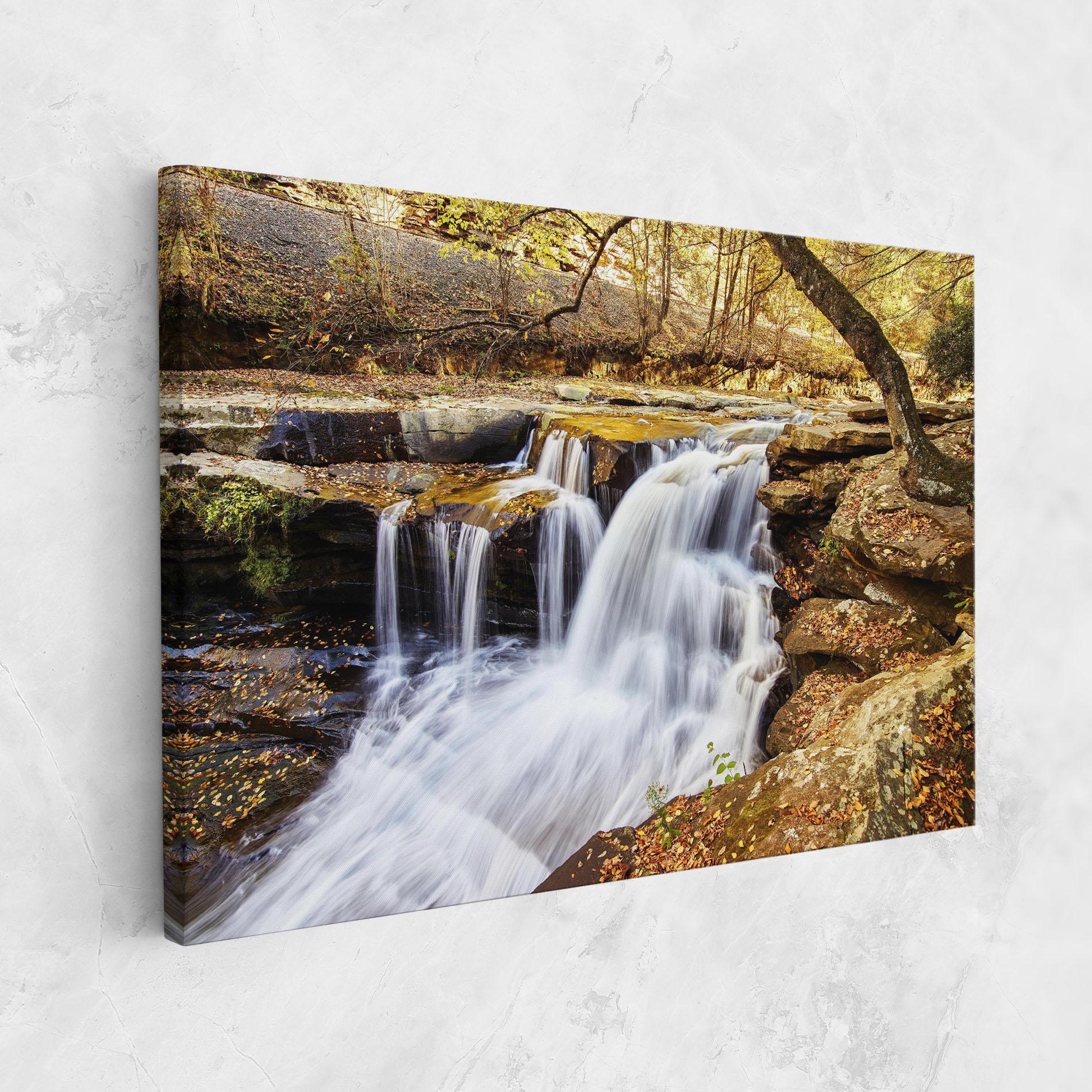 Vászonkép Pretty Autumn Waterfall mockup 1