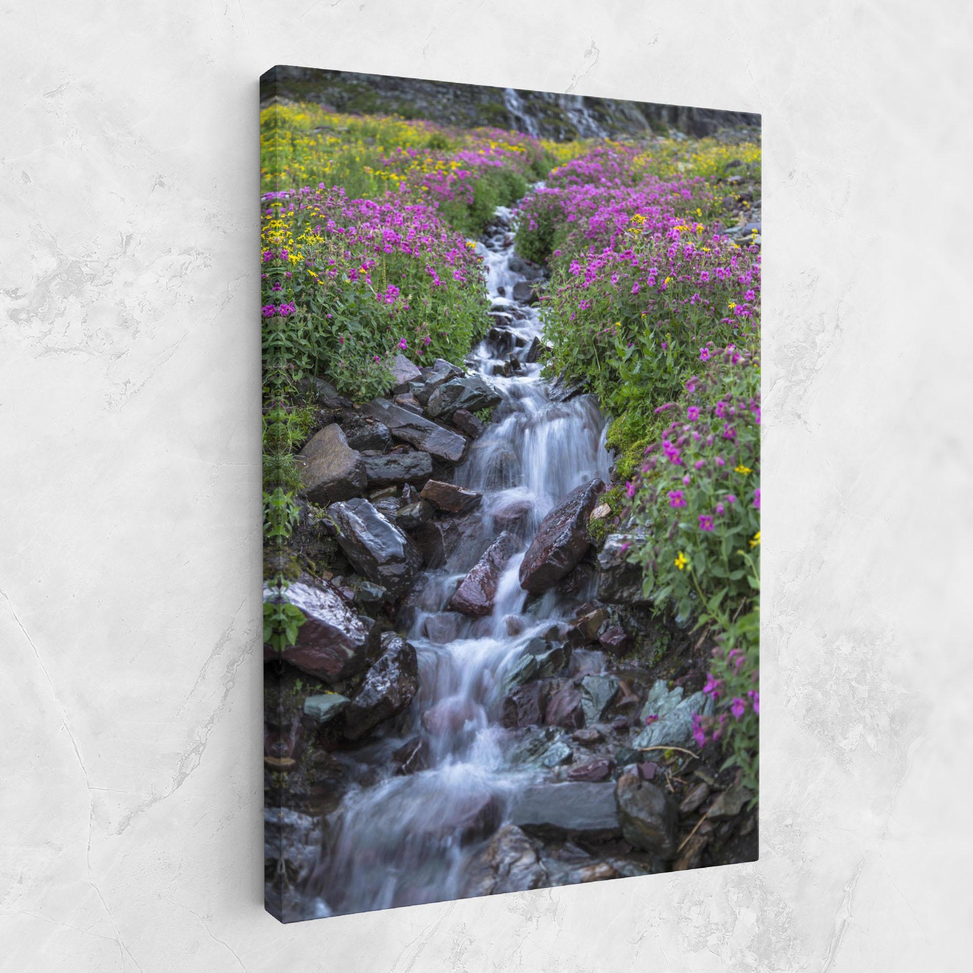 Vászonkép Water Falling Field mockup 1
