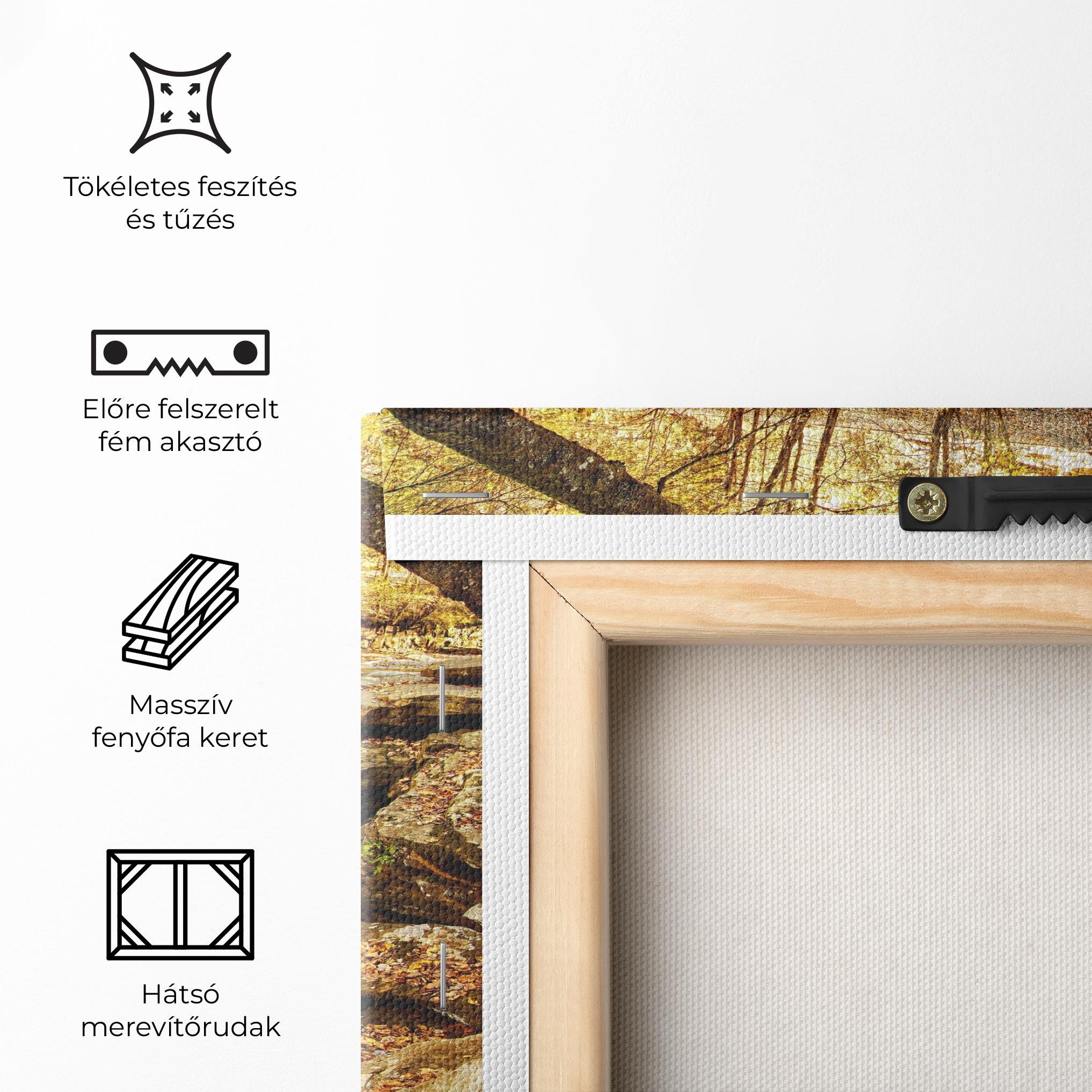 Vászonkép Pretty Autumn Waterfall mockup 5