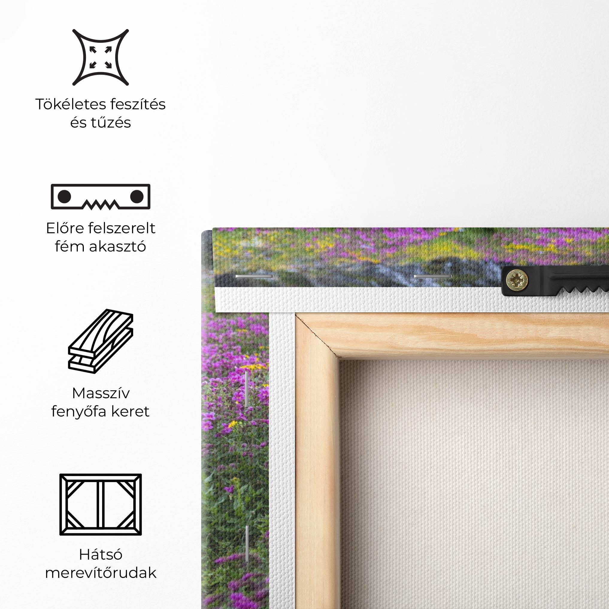 Vászonkép Purple Field Waterfall mockup 5