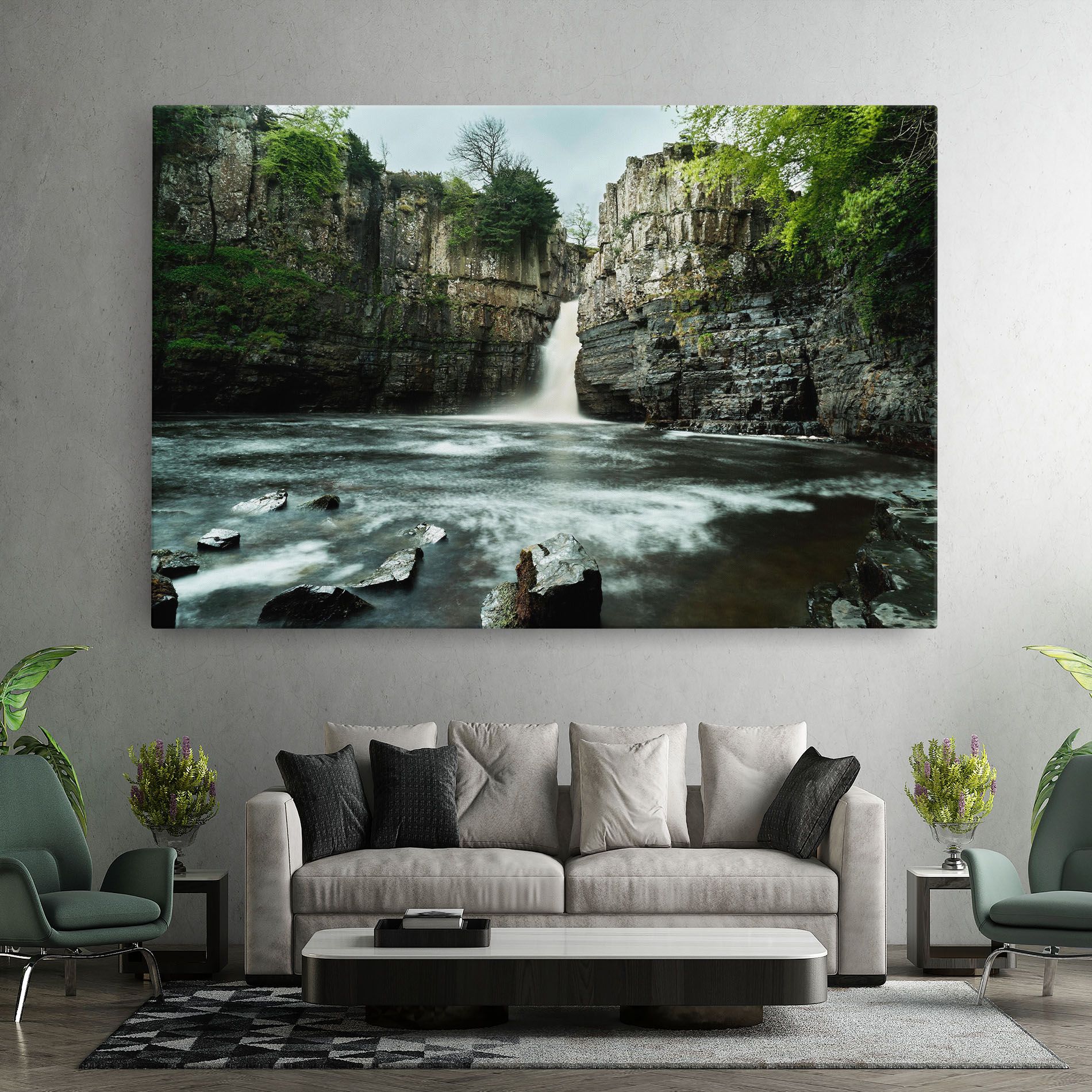 Beautiful Water Falling mockup 7