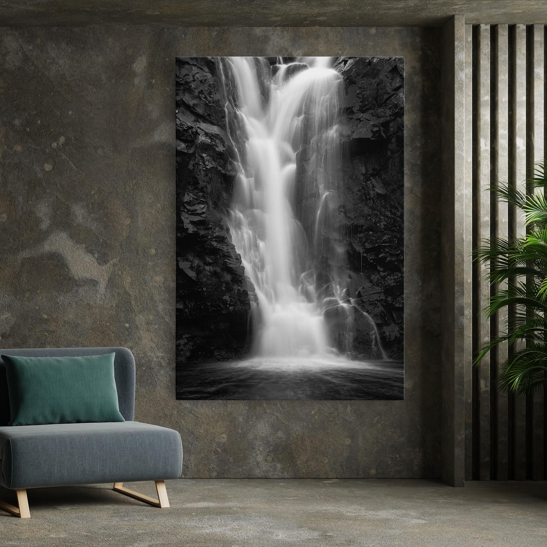 Vászonkép Black Rock Waterfall View mockup 7