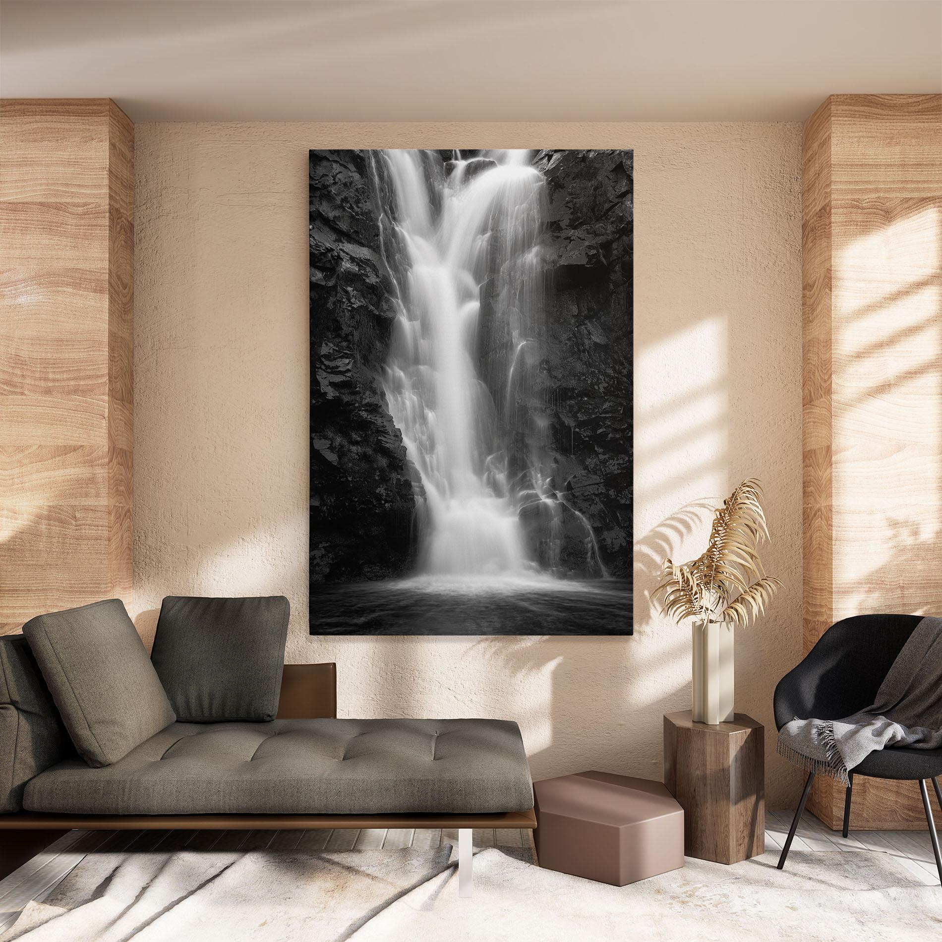 Vászonkép Black Rock Waterfall View mockup 8