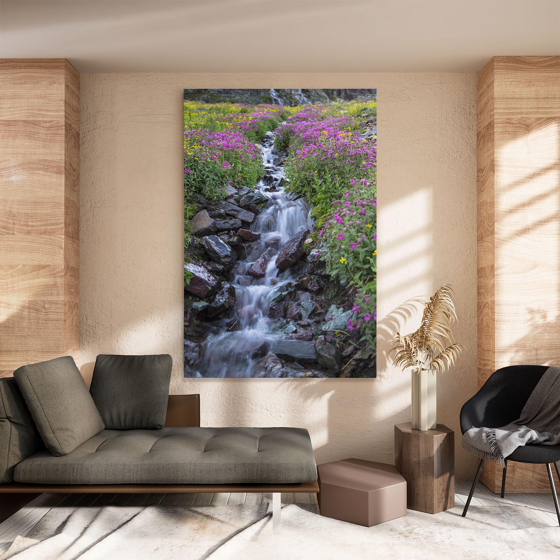 Vászonkép Water Falling Field mockup 8