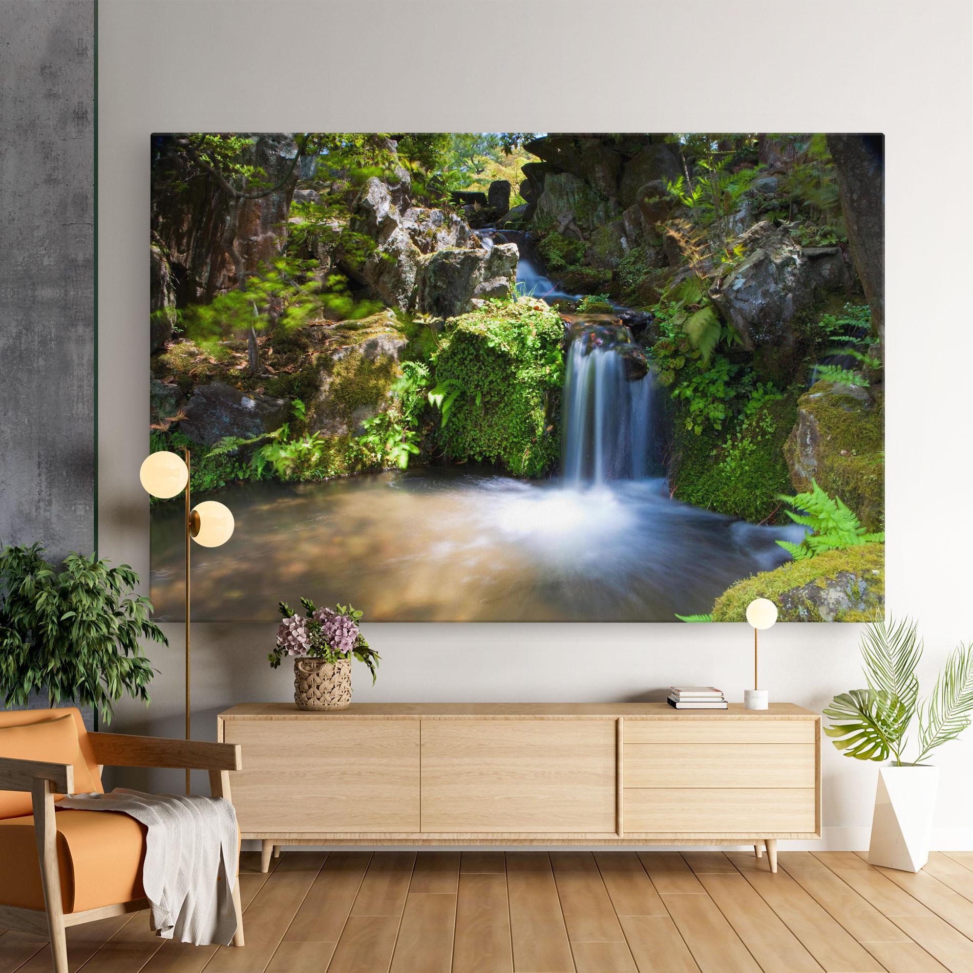 Vászonkép Jungle View Waterfall mockup 9