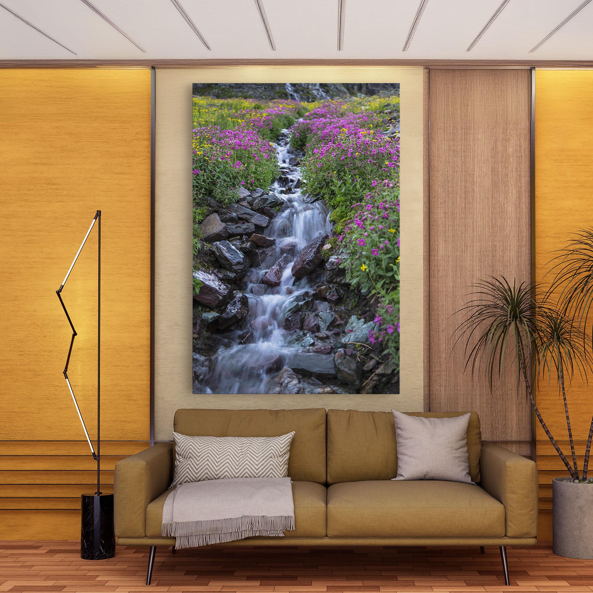 Vászonkép Water Falling Field mockup 9