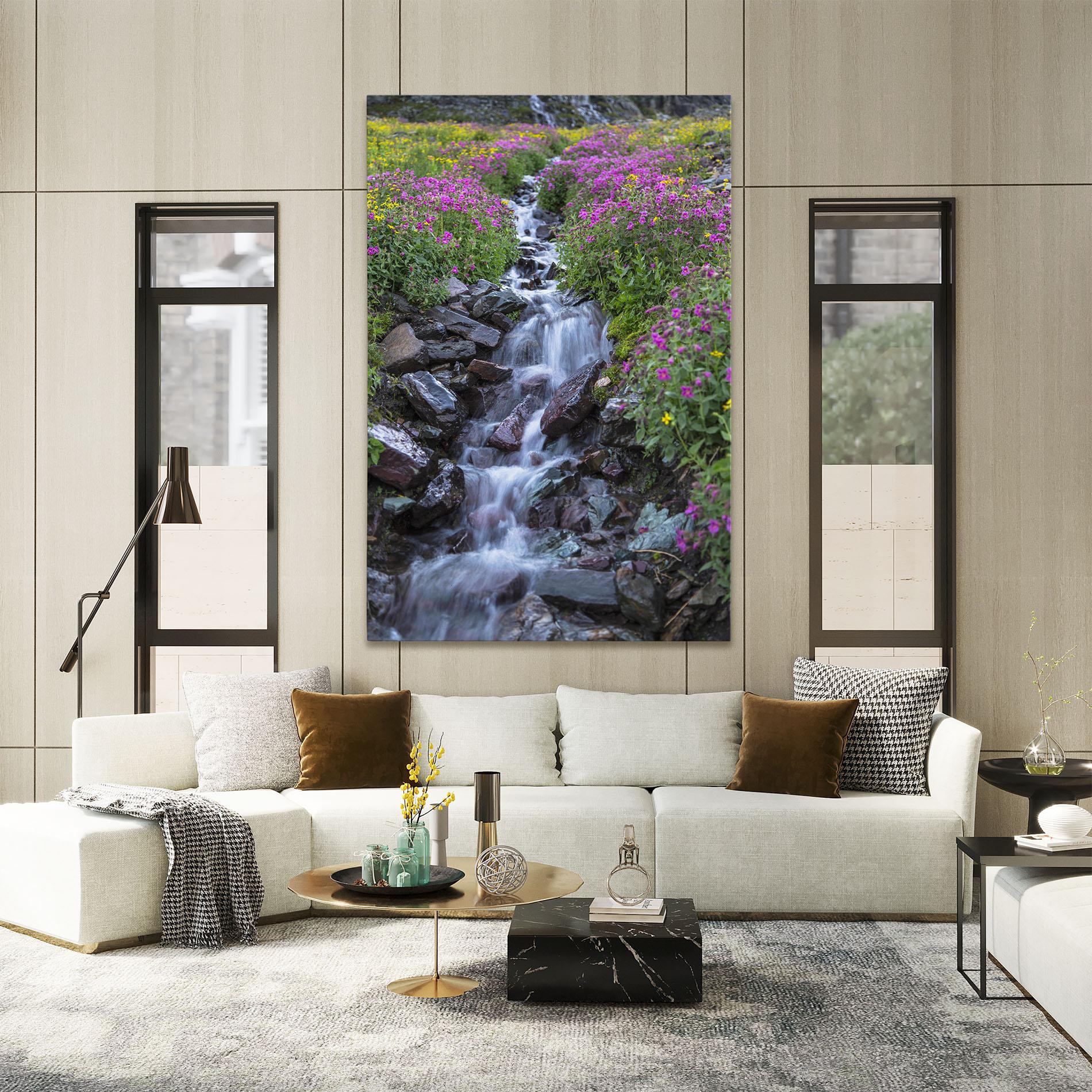 Vászonkép Water Falling Field mockup 2