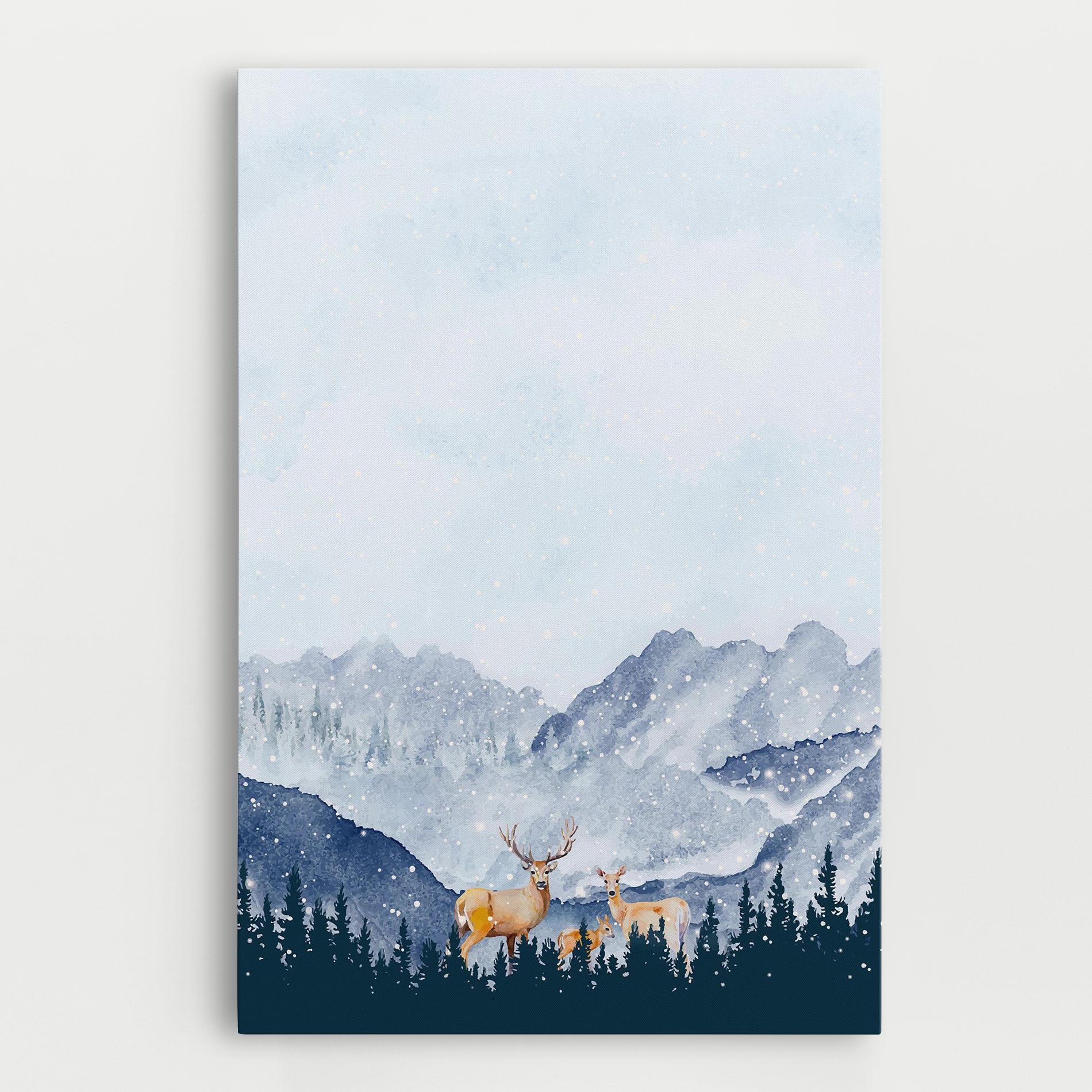 Vászonkép Winter Deers mockup 0