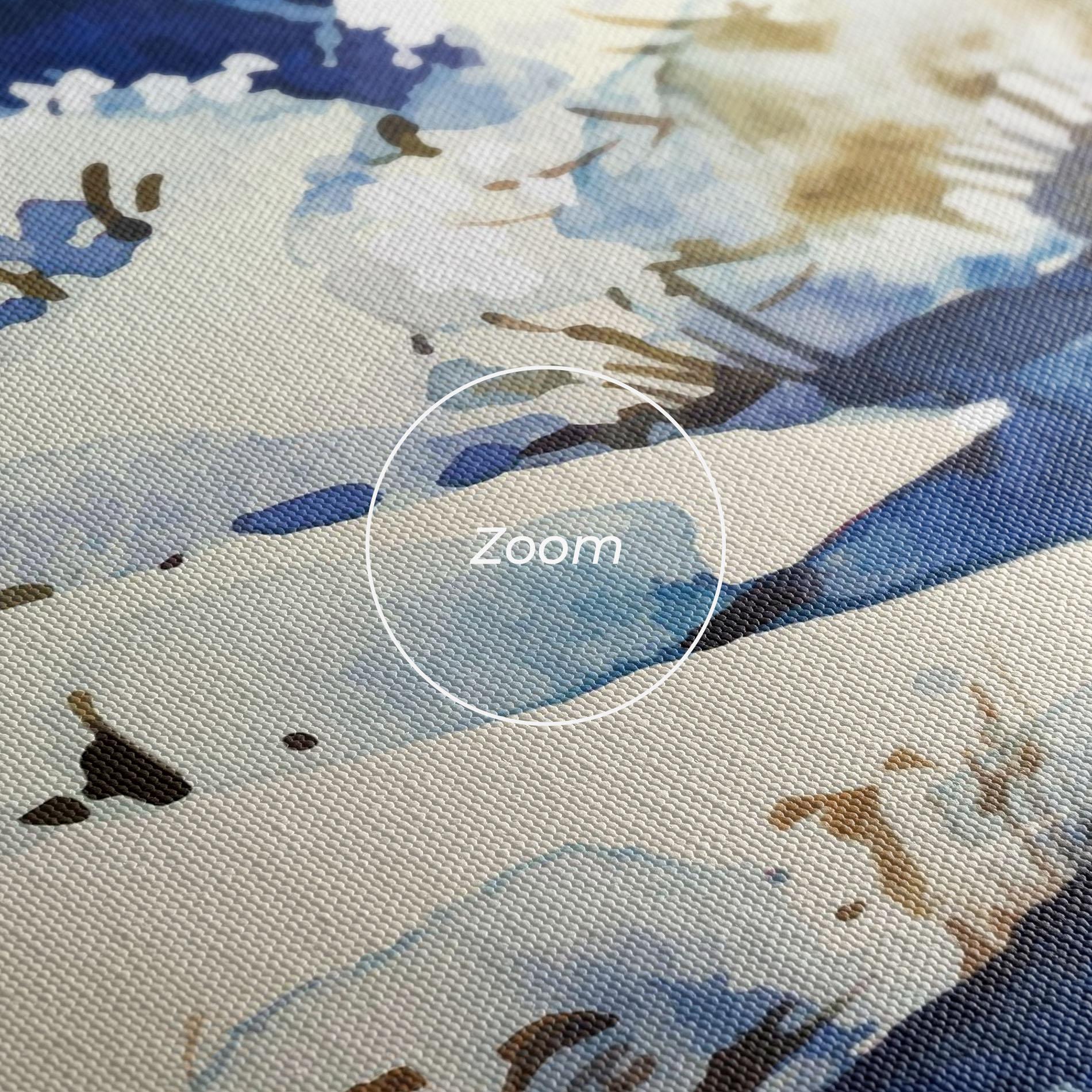 Vászonkép Blue Trees Winter mockup 3