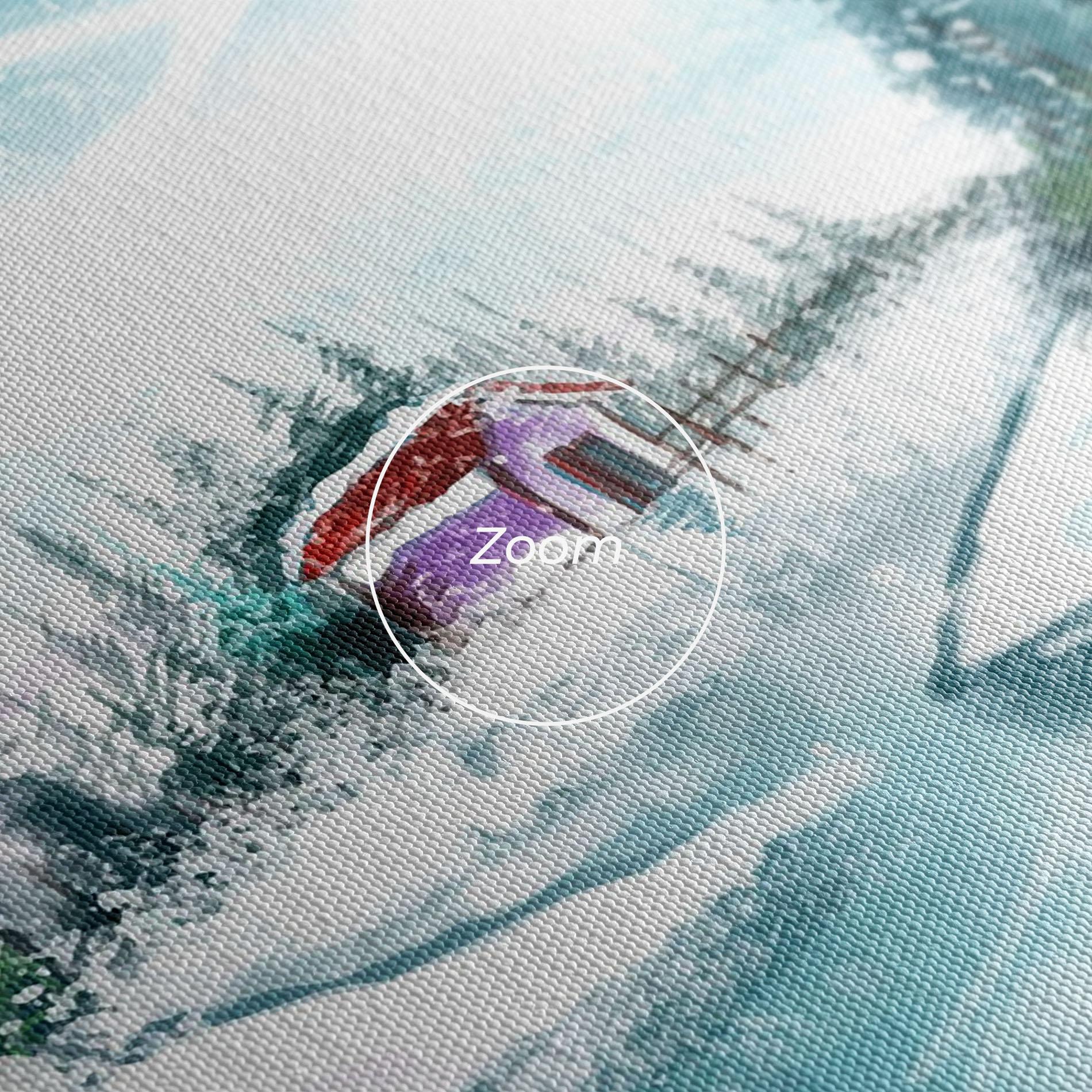 Vászonkép Purple House Winter mockup 3