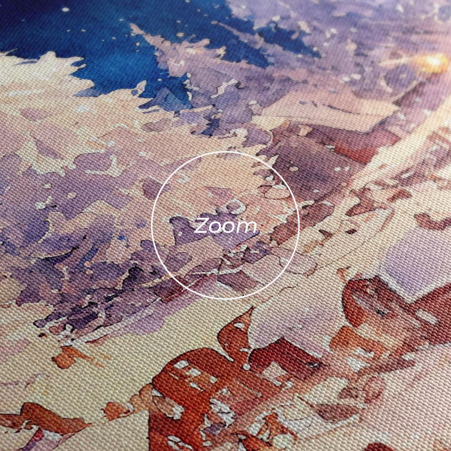 Vászonkép Snow Falling Painting mockup 3