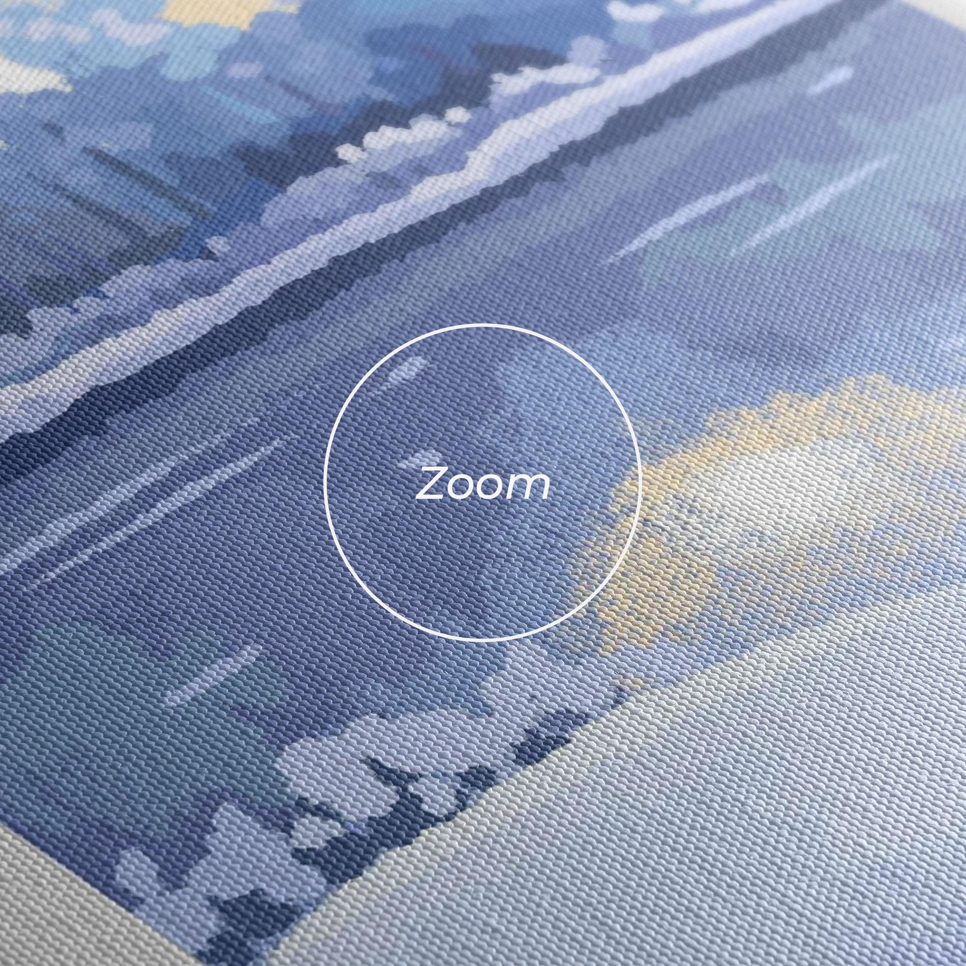 Vászonkép Winter_landscape_with_forest_and_field_vector_illustration14 mockup 3