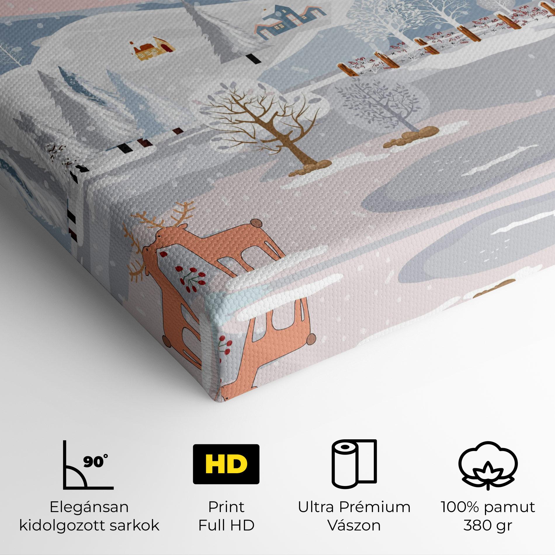 Vászonkép Pink Sky Winter mockup 4