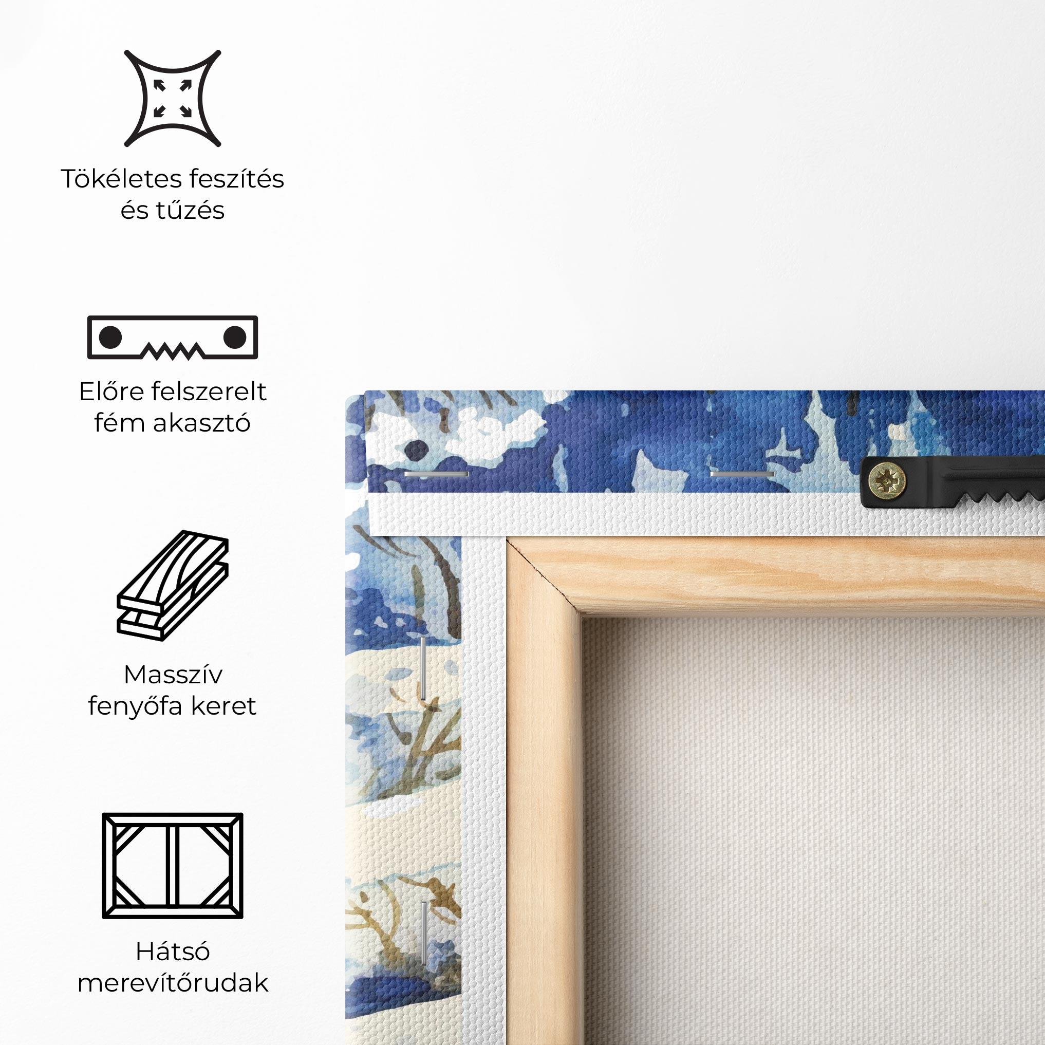 Vászonkép Blue Trees Winter mockup 5