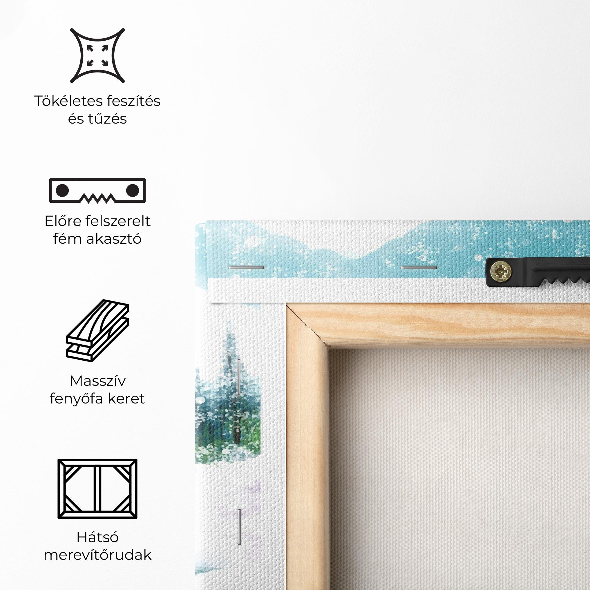 Vászonkép Purple House Winter mockup 5