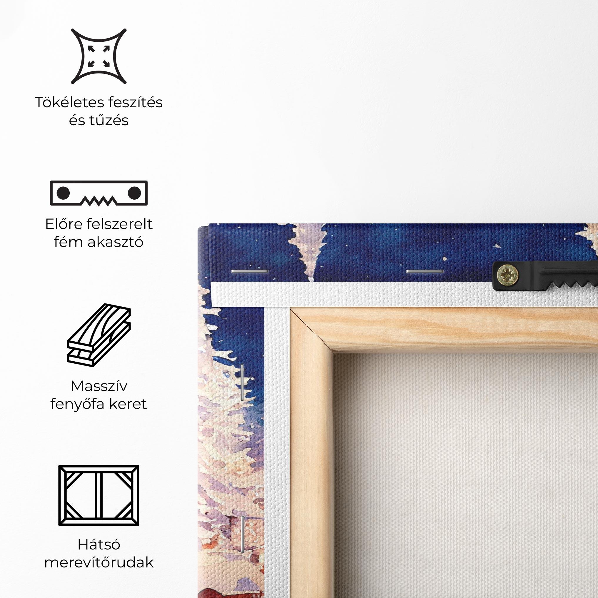 Vászonkép Snow Falling Painting mockup 5