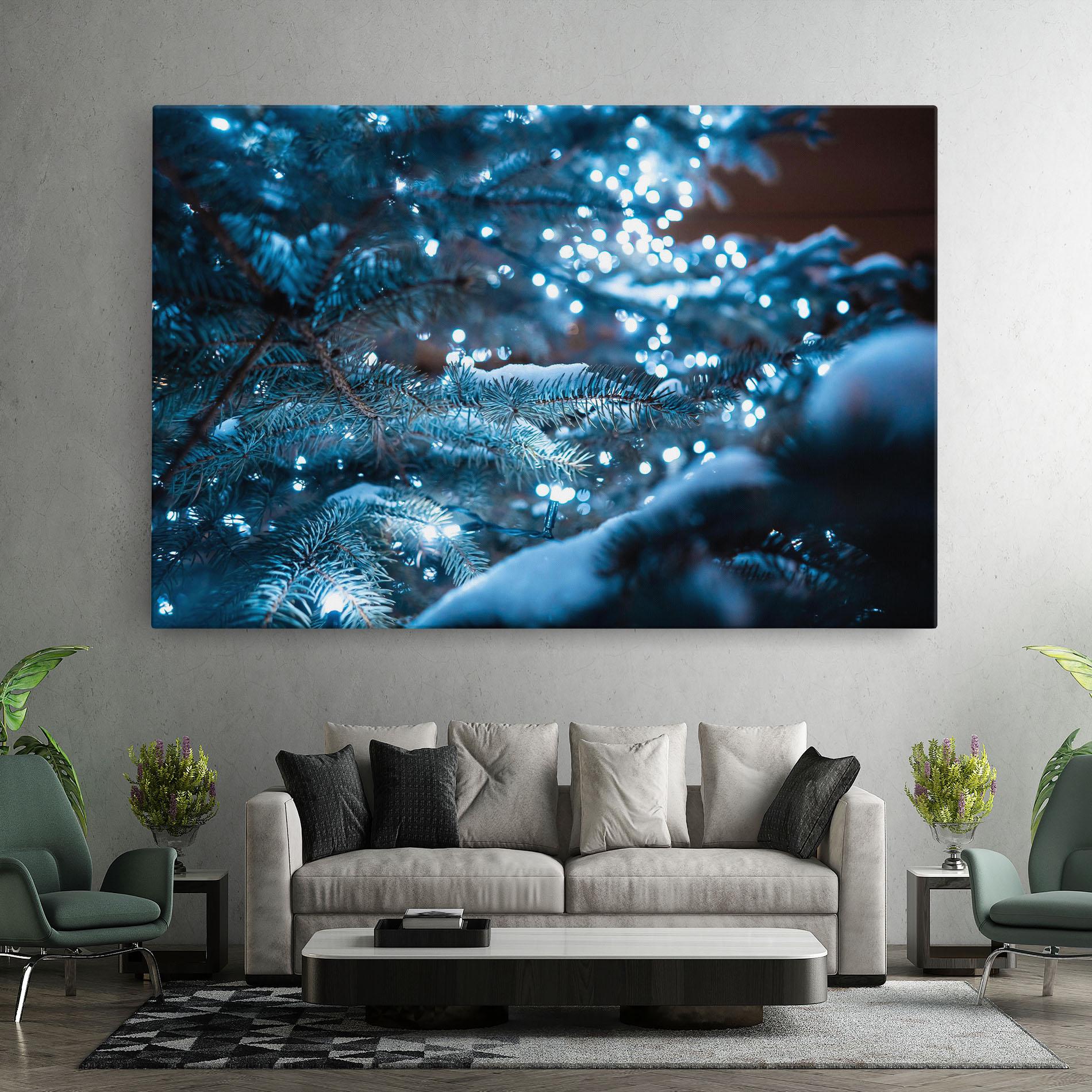 Vászonkép Blue Christmas Tree mockup 7