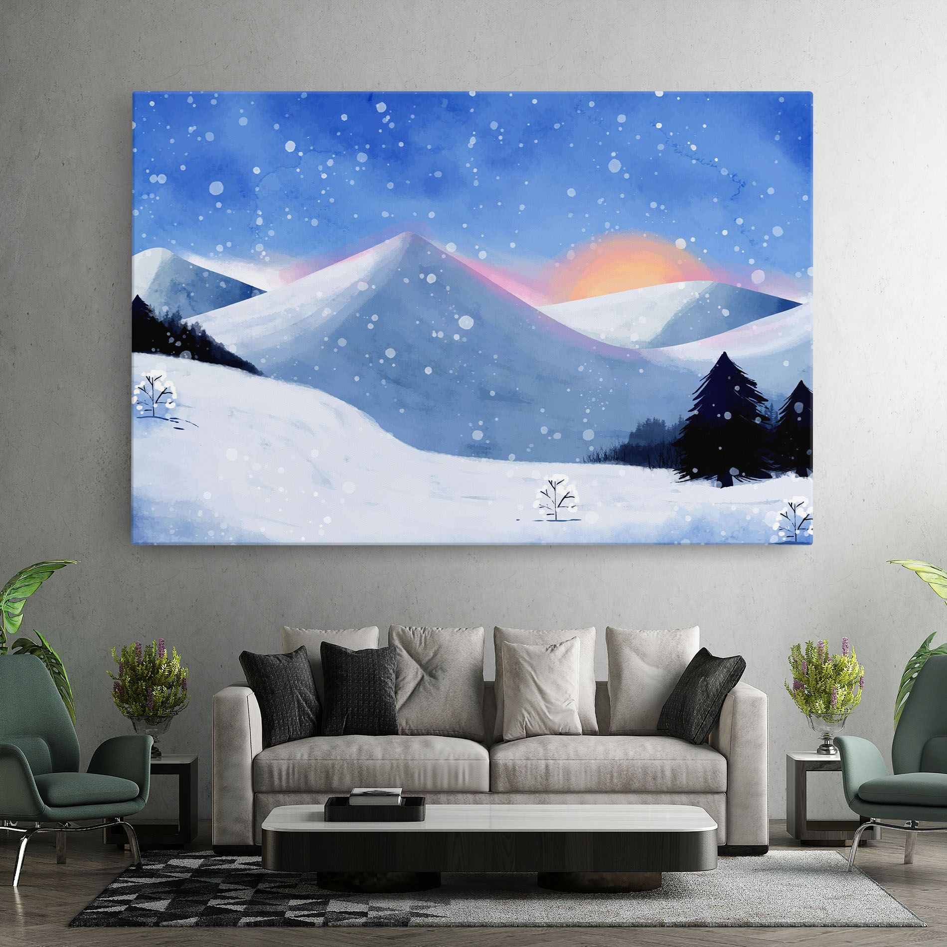 Mountain Snow Art mockup 7