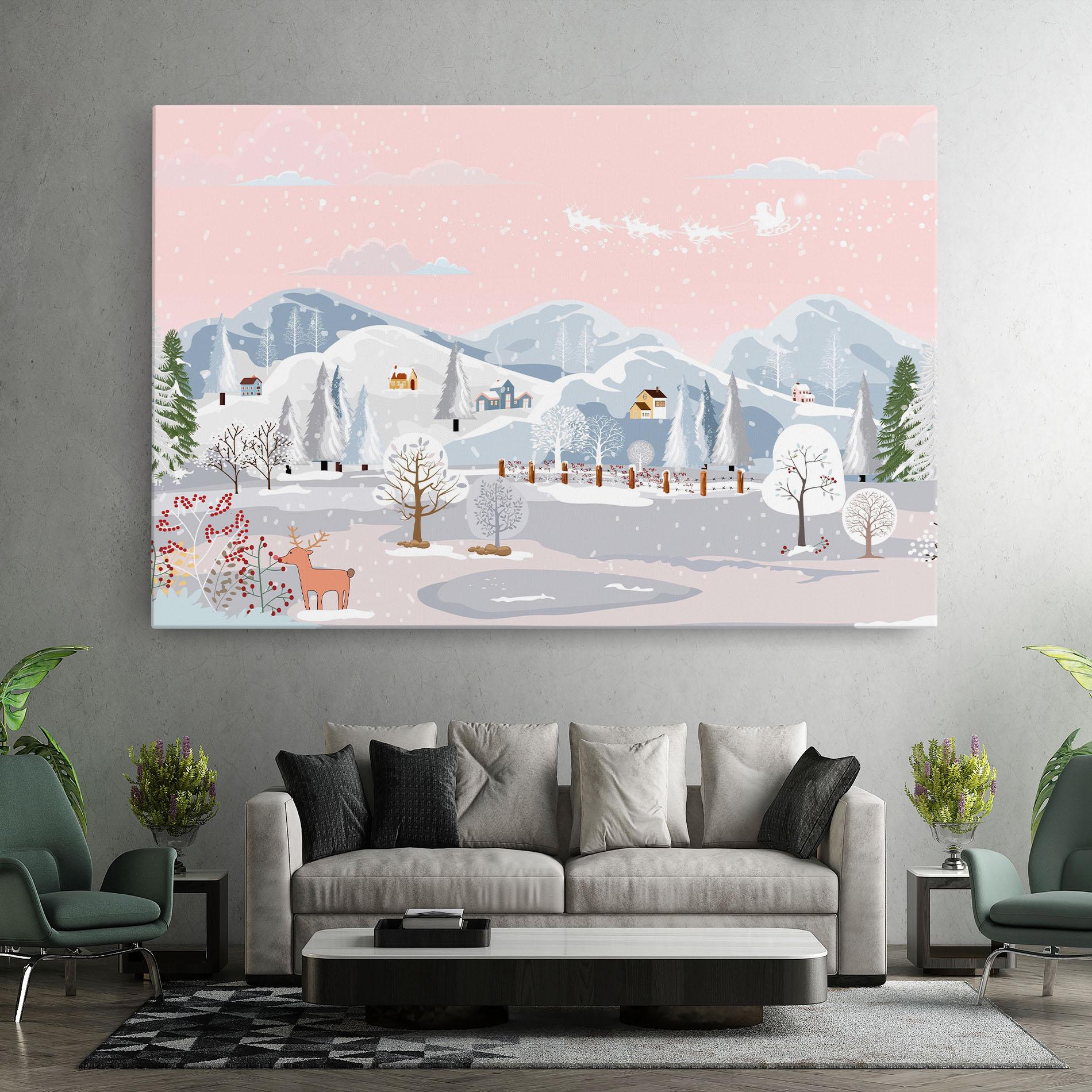 Vászonkép Pink Sky Winter mockup 7