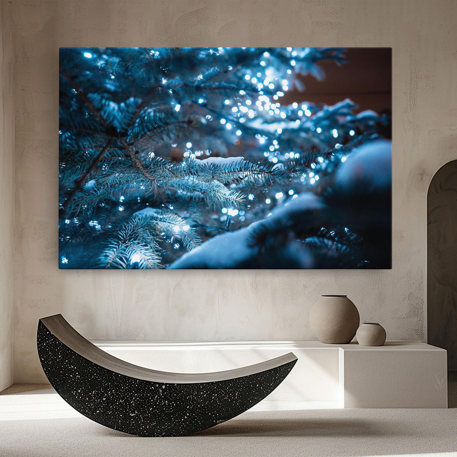 Vászonkép Blue Christmas Tree mockup 8