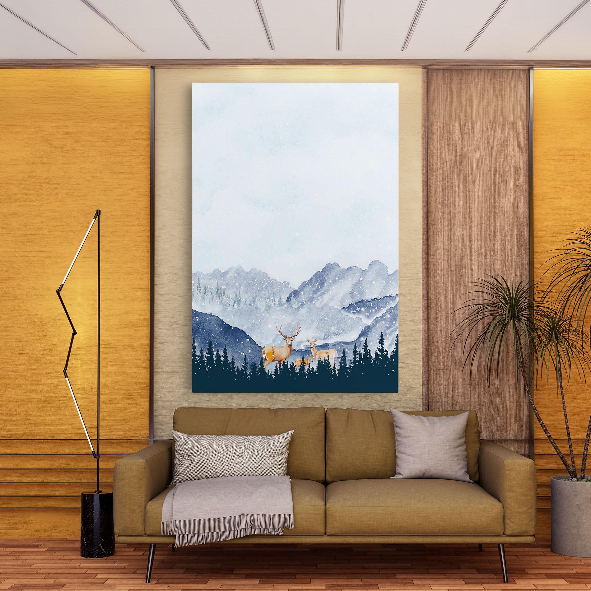 Vászonkép Winter Deers mockup 9