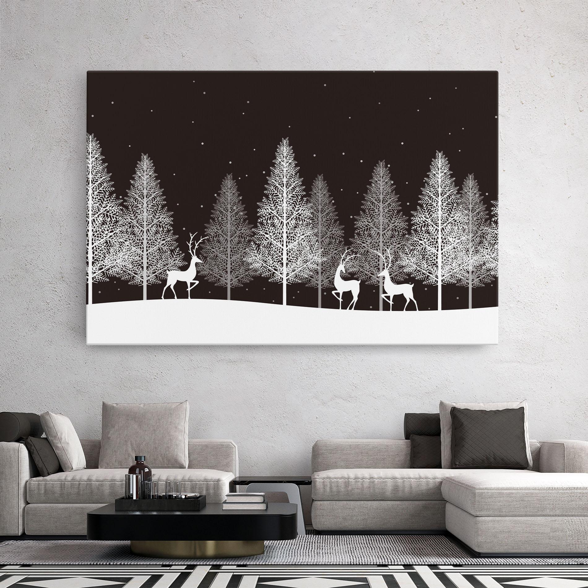 Vászonkép Brown Sky Winter mockup 2