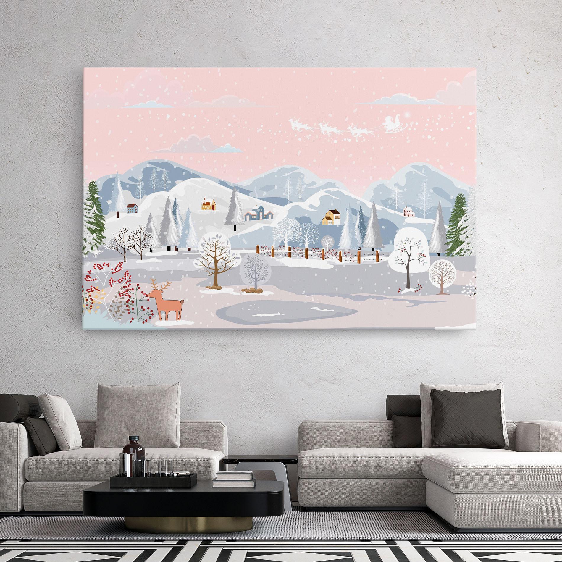 Vászonkép Pink Sky Winter mockup 2