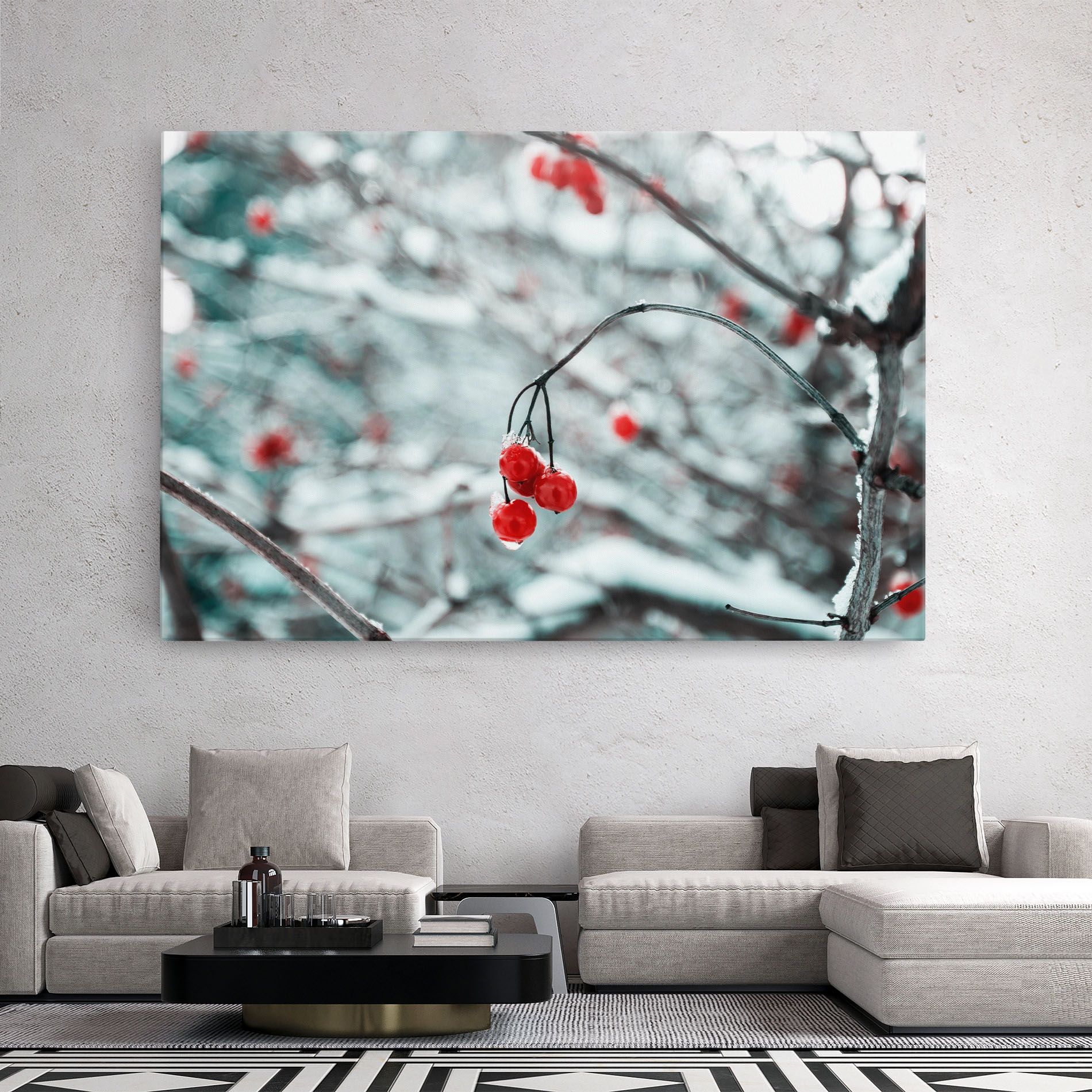 Snow Red Fruits mockup 2