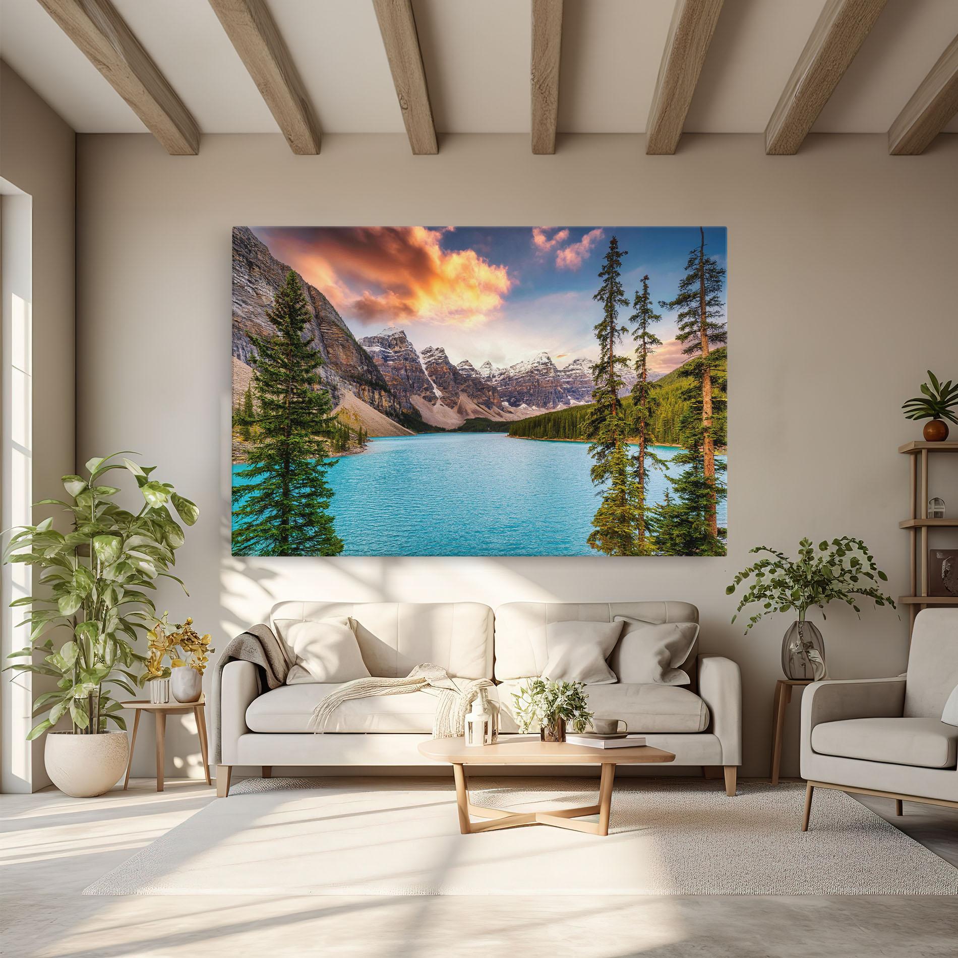 Vászonkép Blue Magic Lake mockup 6