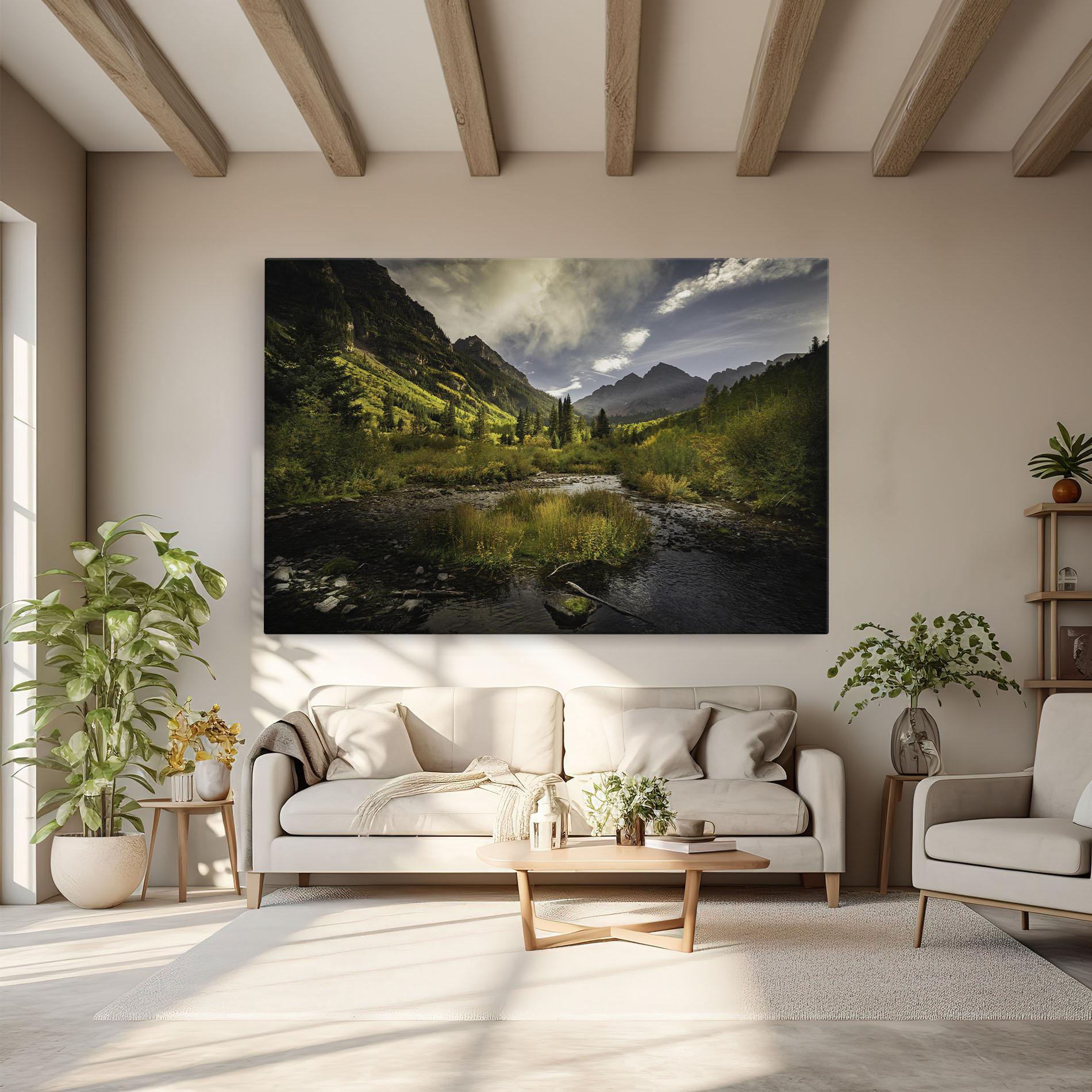 Vászonkép Cloudy Lake mockup 6