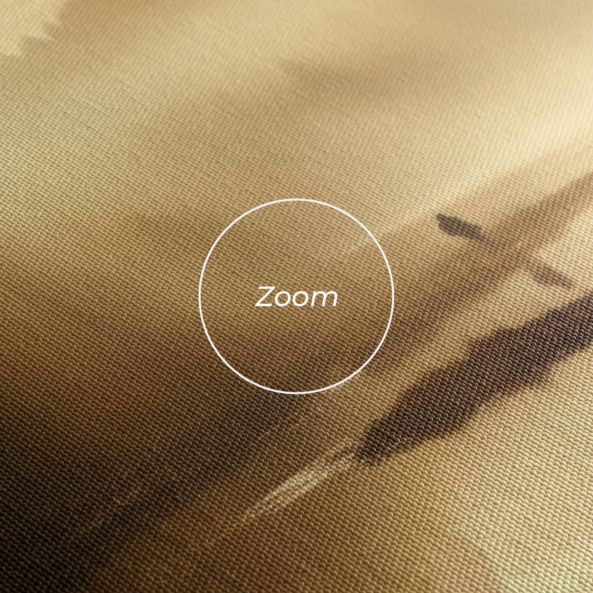 Vászonkép The Sun Is Rising Over A River In A Foggy Forest mockup 3